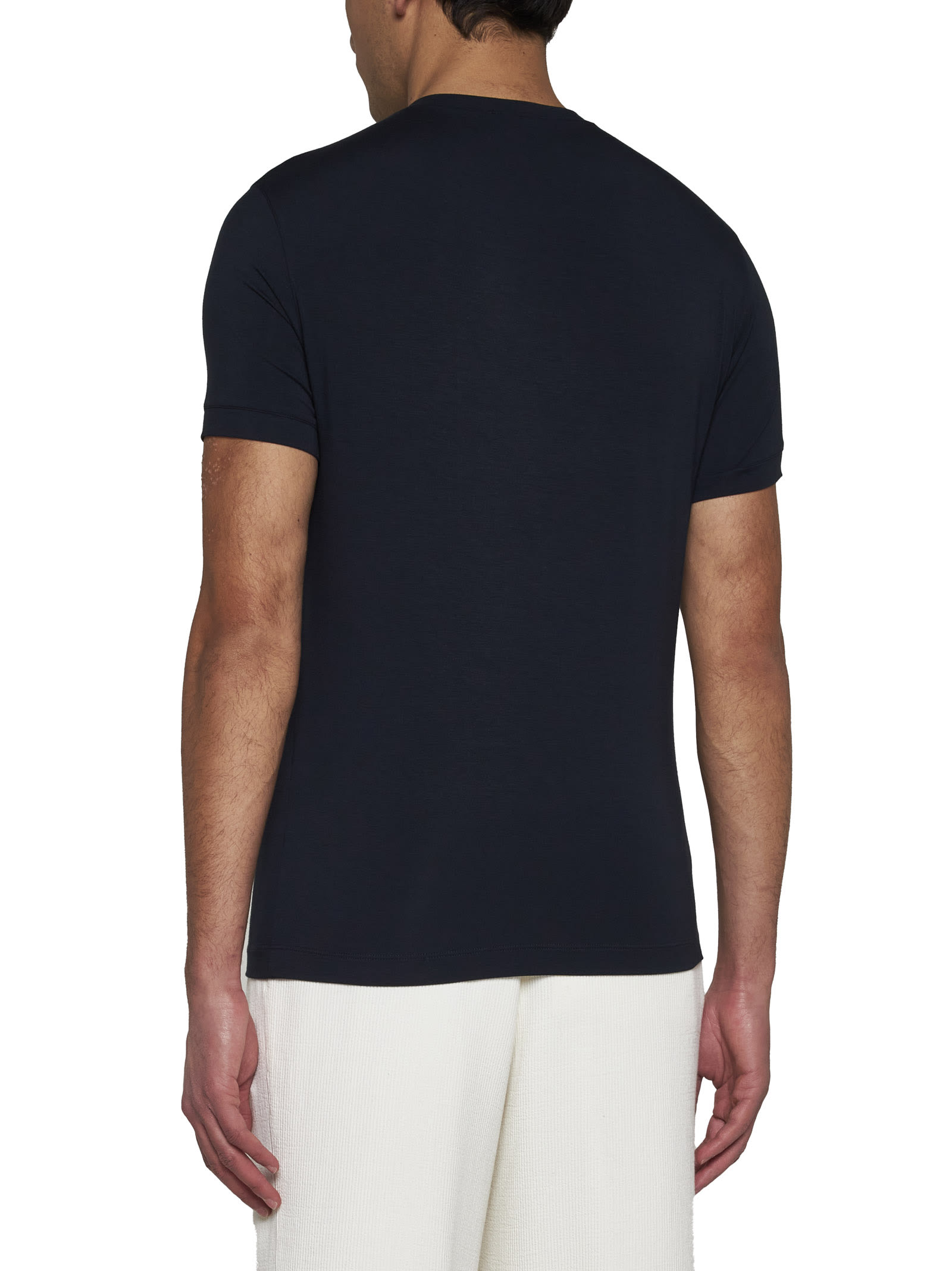 Shop Giorgio Armani T-shirt In Blue