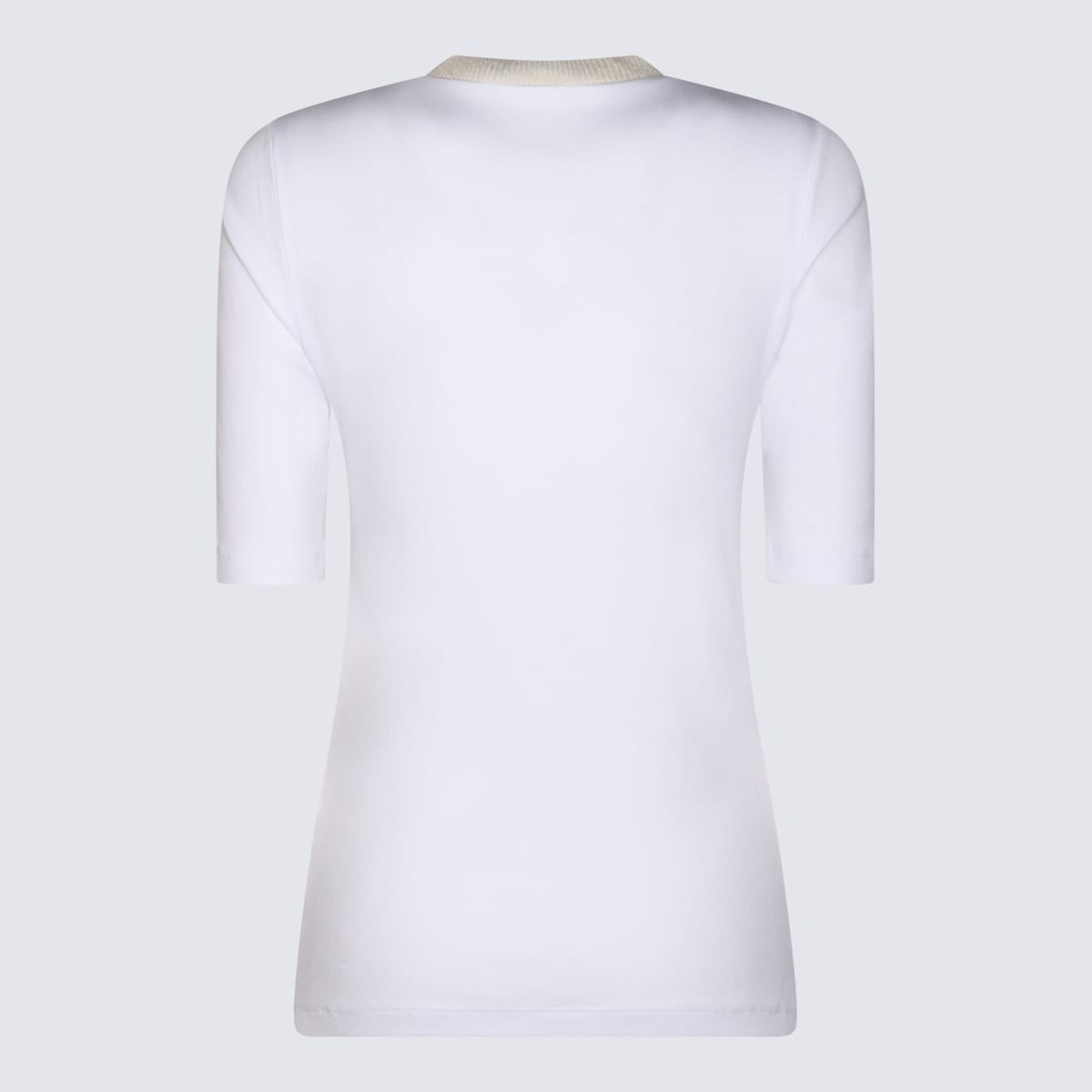 Shop Fabiana Filippi White Cotton T-shirt