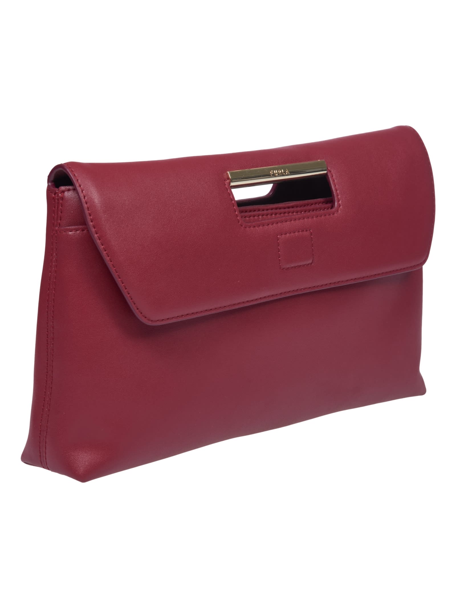 Furla ' Giada' Clutch In Burgundy
