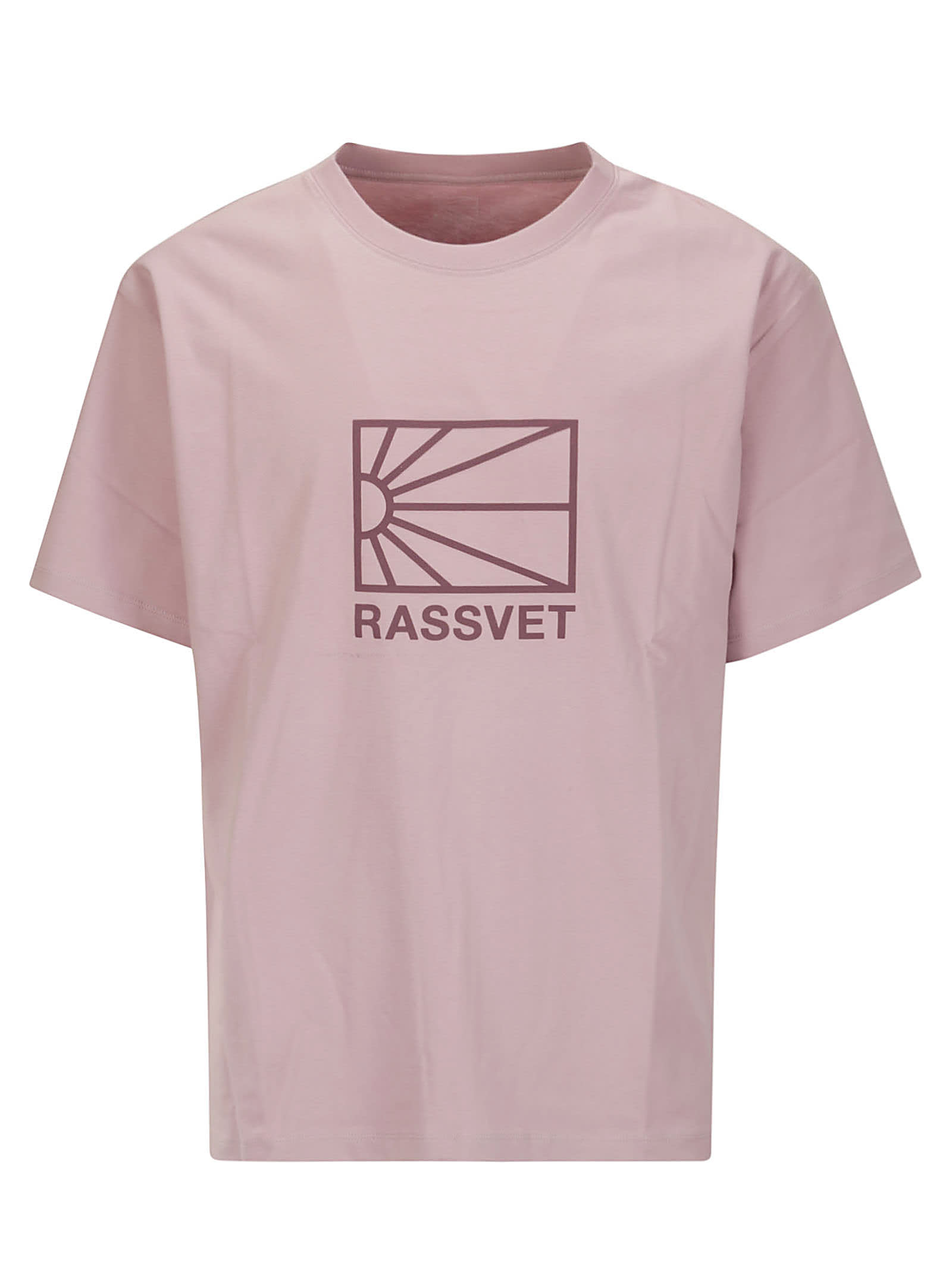Paccbet Men Big Logo Tee Shirt Knit In Pink