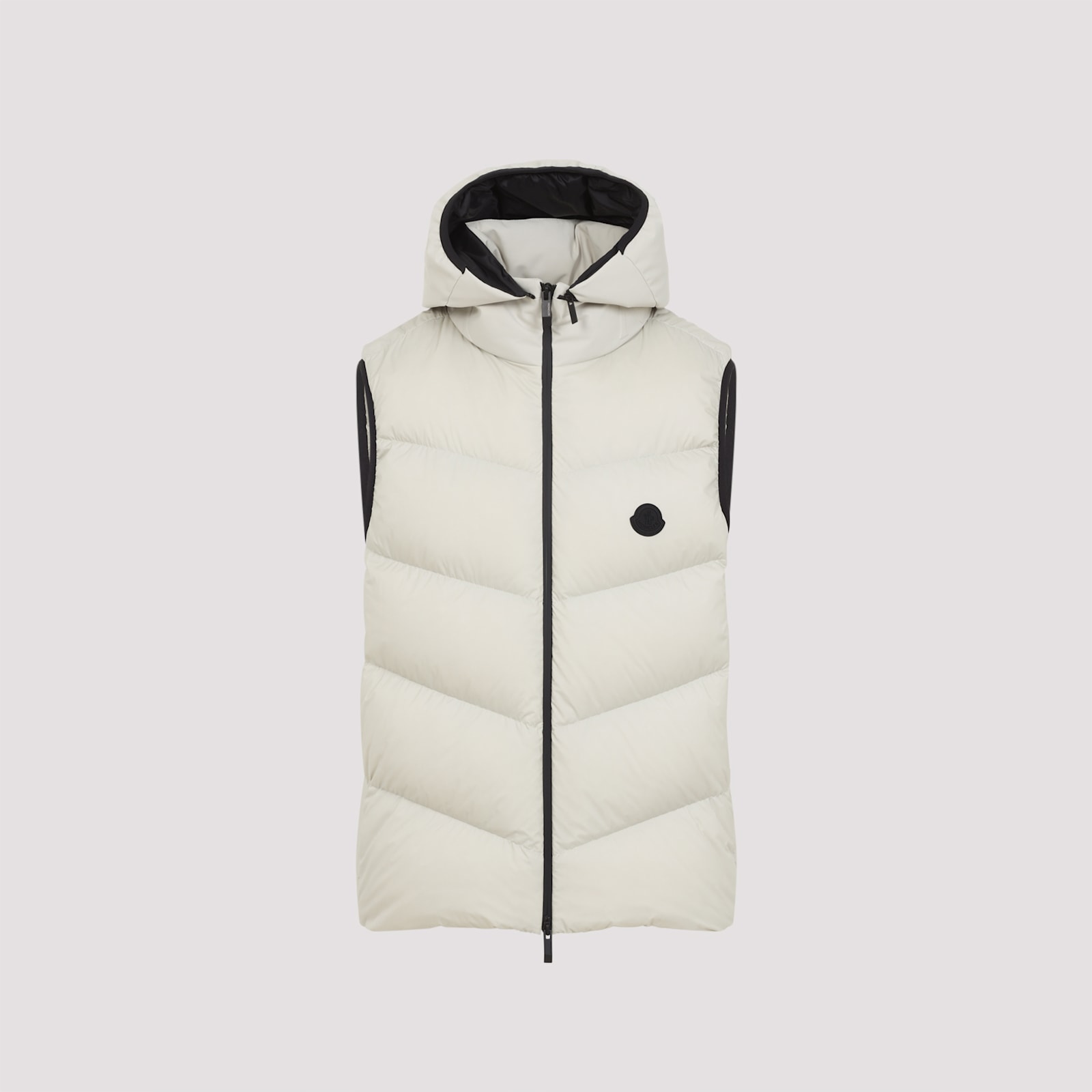 Moncler Light Grey Guersac Vest In Gray