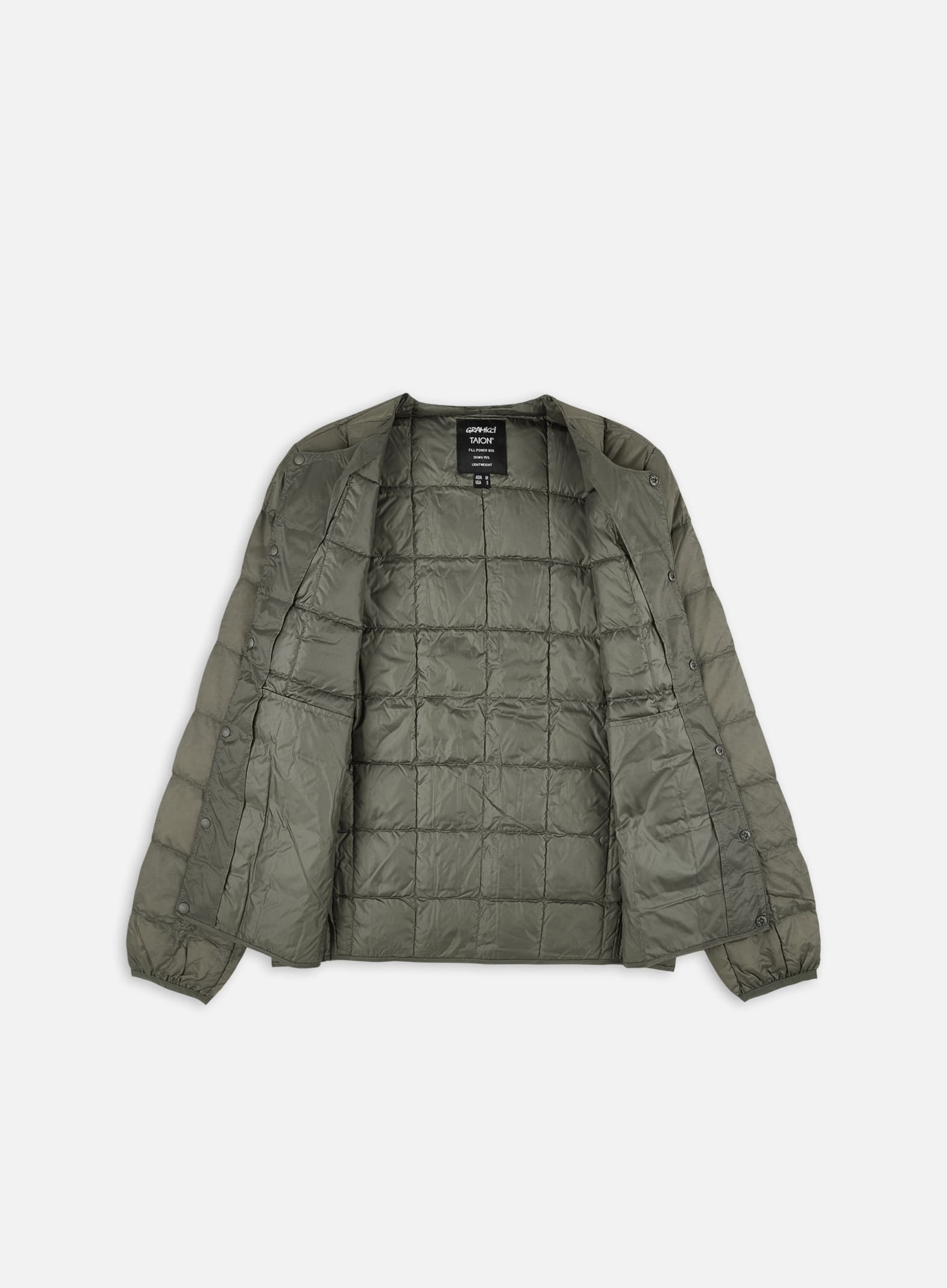 Shop Gramicci Inner Down Jacket In Stone Grey