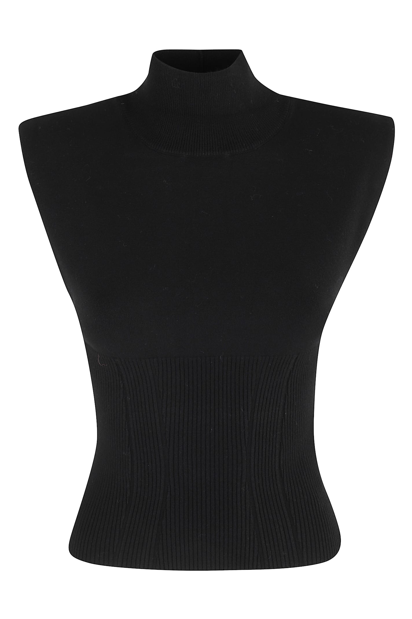 Dondup Turtleneck Ribbed-sweater In Black
