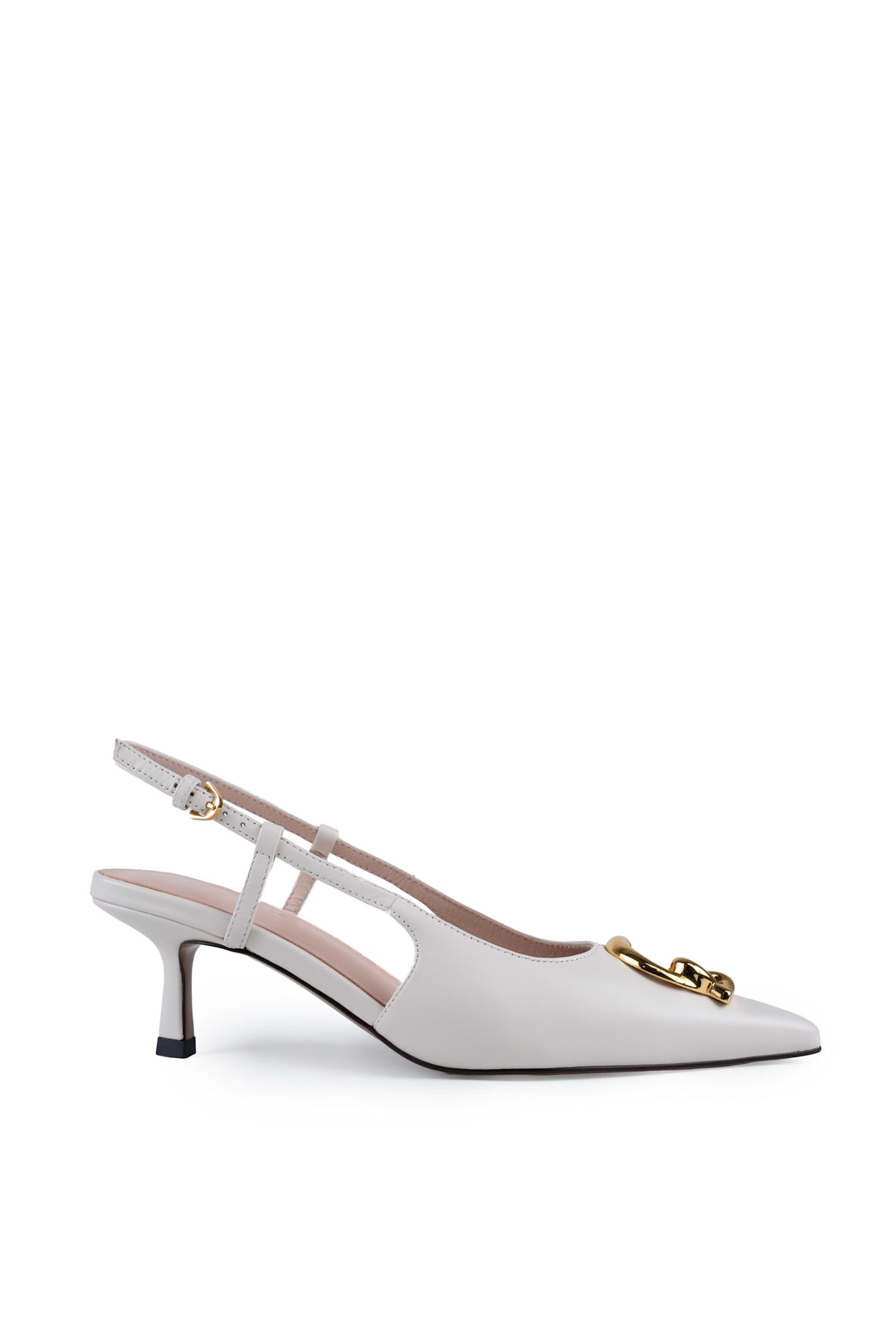 Coccinelle C-me Smooth Slingback Shoes In Leather