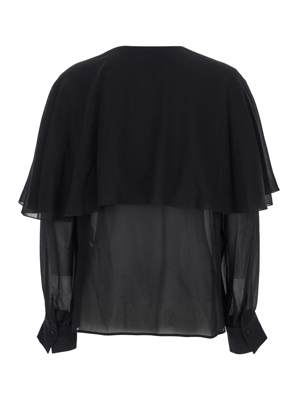 Shop Chloé Chiffon Blouse In Black