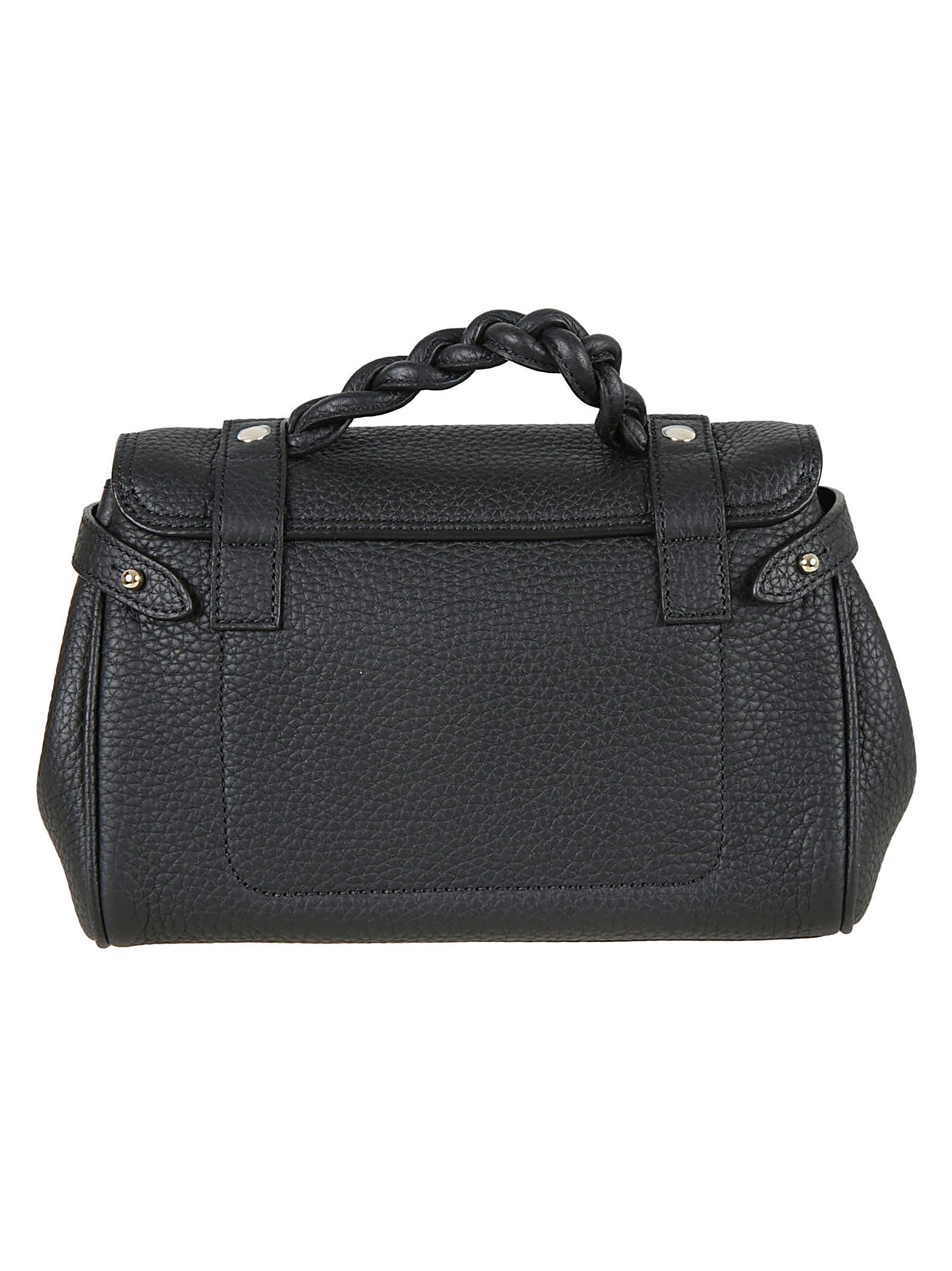 Shop Mulberry Mini Alexa Heavy Grain Tote In Black