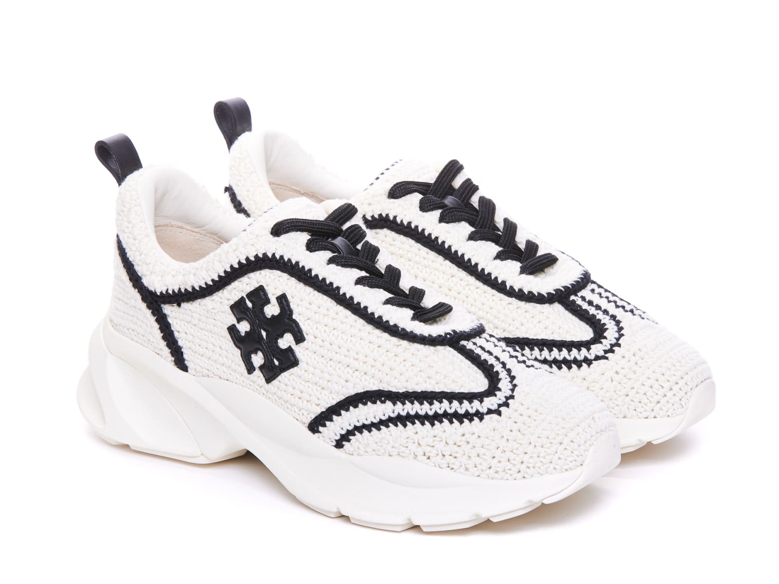 Shop Tory Burch Good Luck Sneakers In Avorio