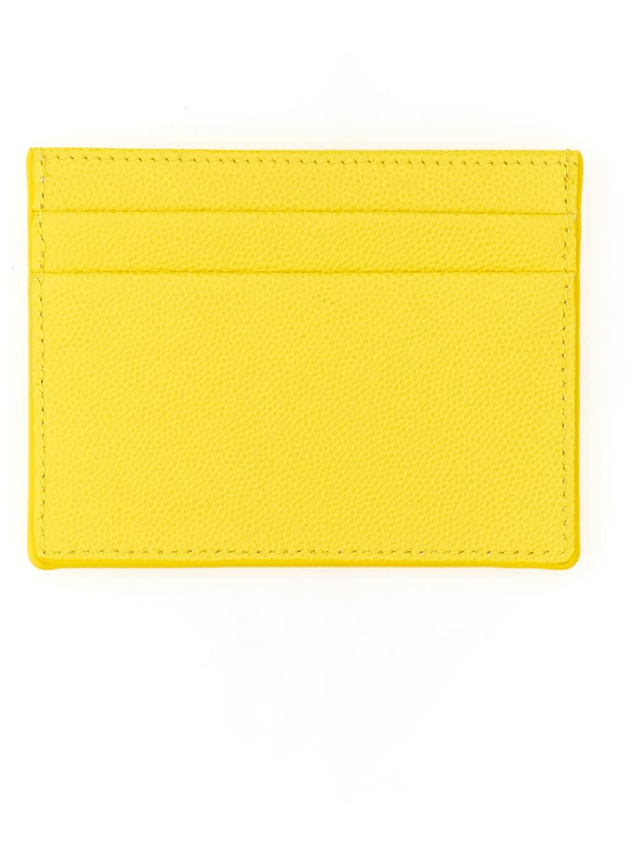 Shop Palm Angels Caviar Card Holder In Yellow