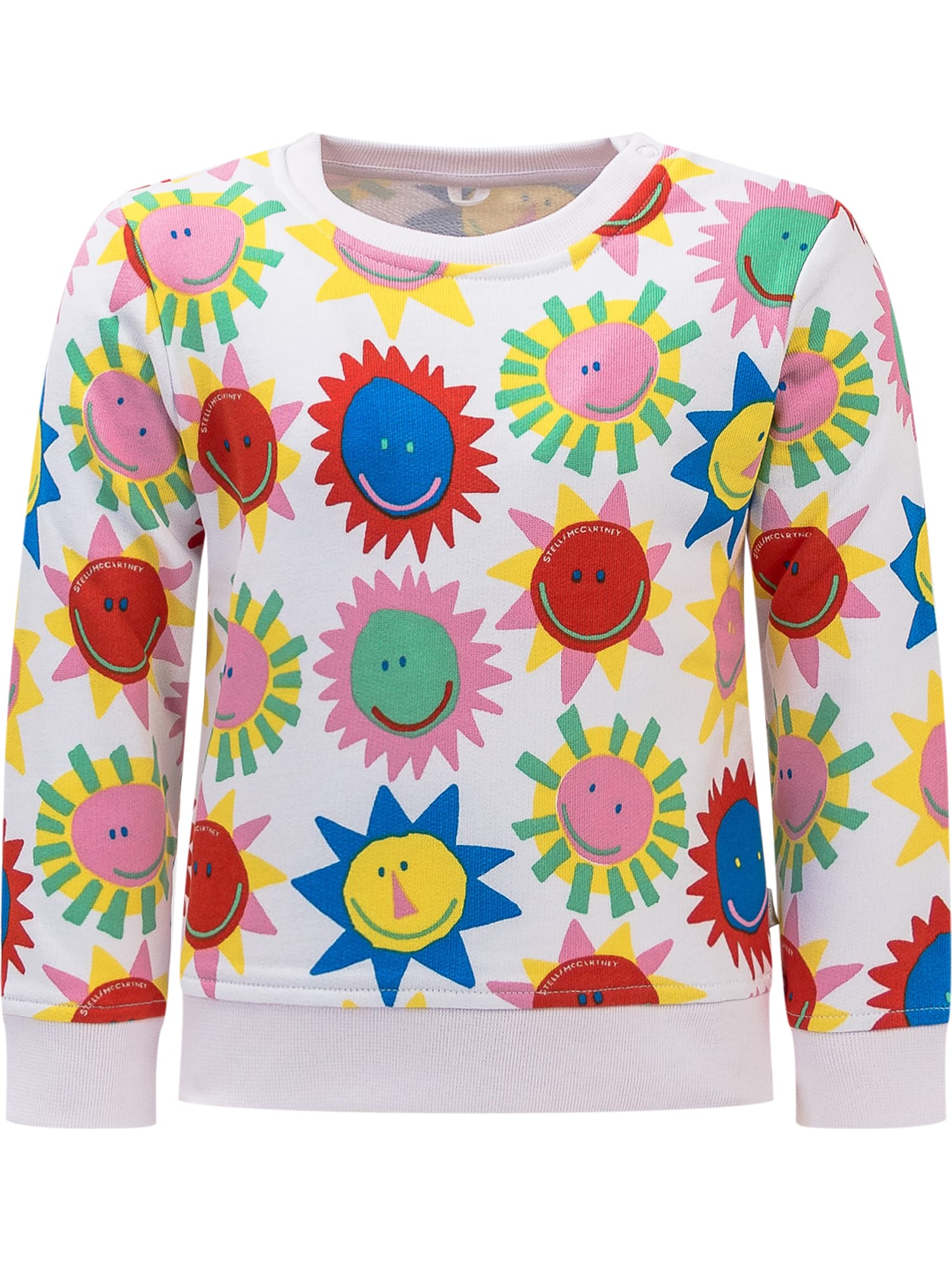 Stella Mccartney Babies' Sunshine Sweatshirt In White/colorful