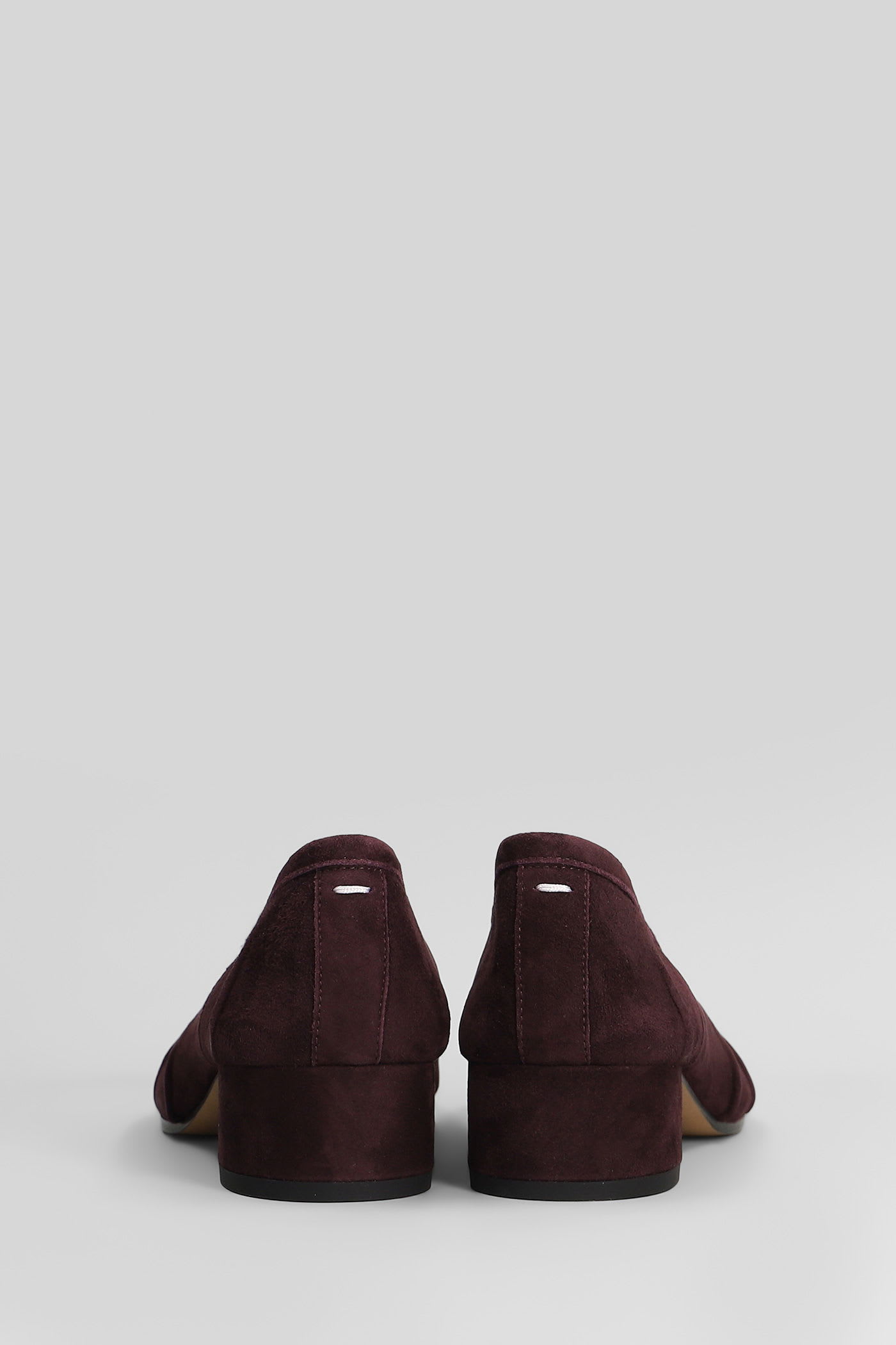 Maison Margiela Ballerina Shoes In Soft Textured Leather In Purple