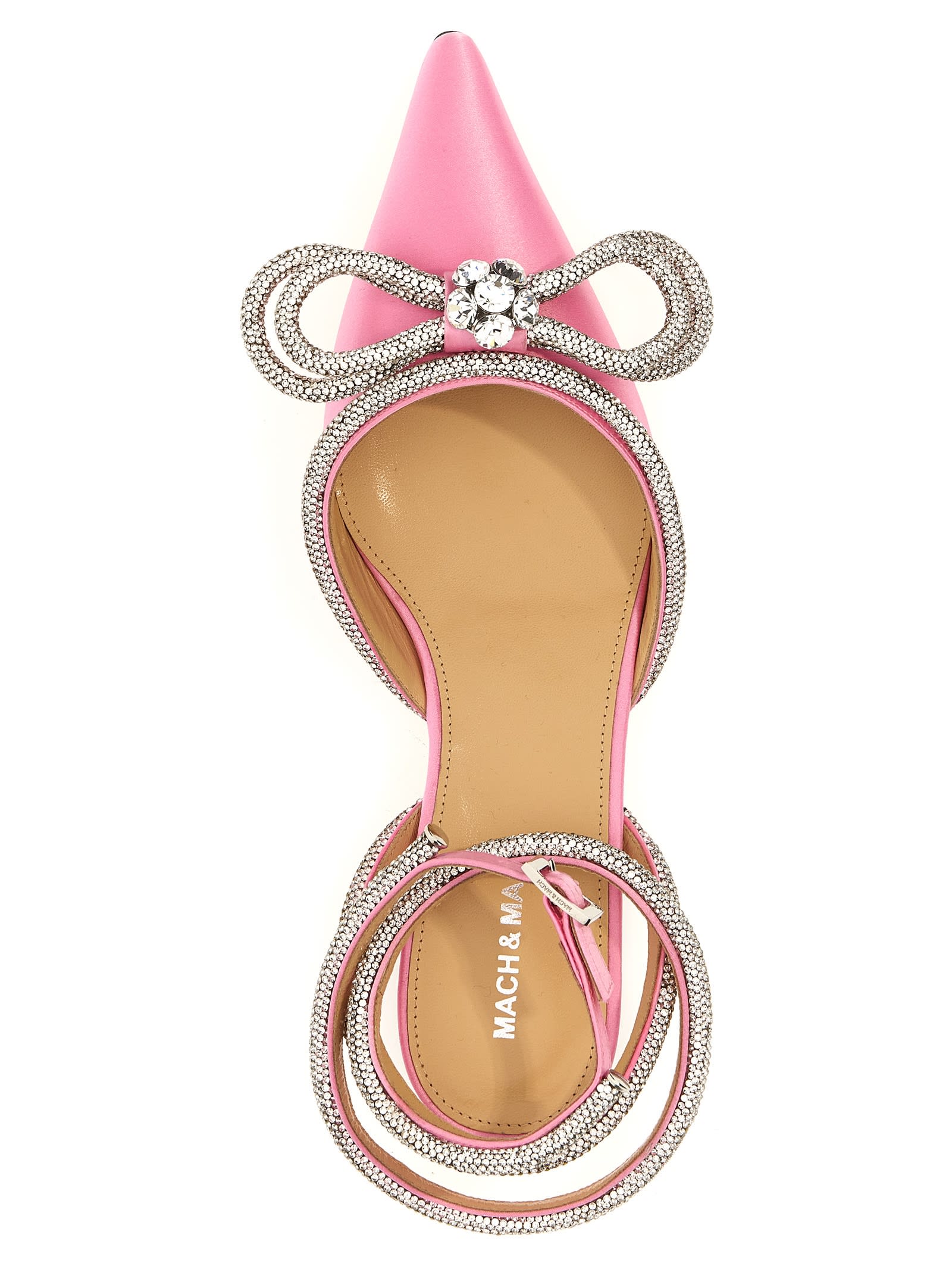 Shop Mach &amp; Mach Double Bow Ballet Flats In Pink