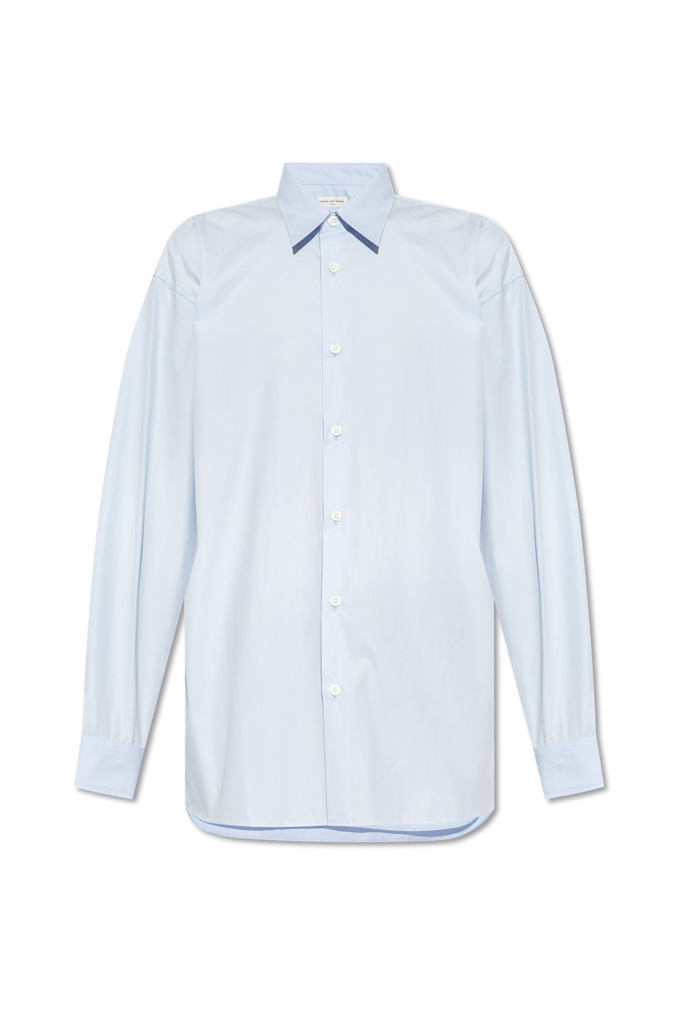 Shop Dries Van Noten Classic Shirt In Clear Blue