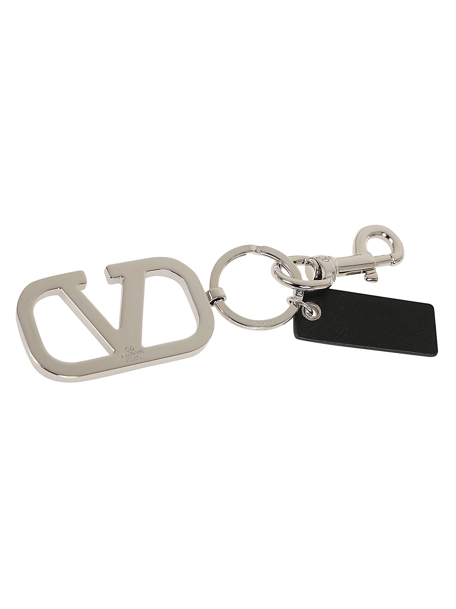 Shop Valentino Key Ring Vlogo Signature In Black