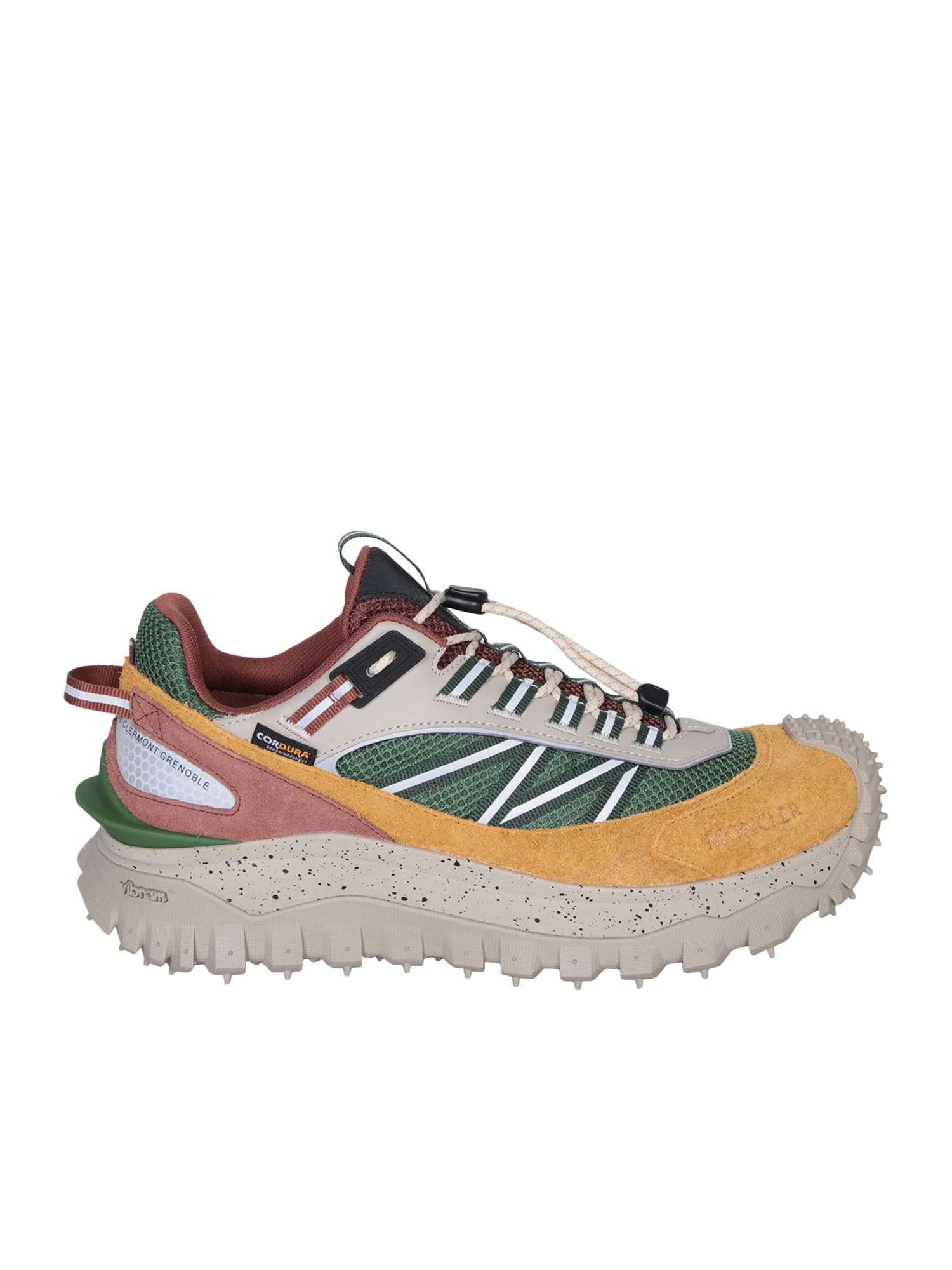 Shop Moncler Trailgrip Grx Low Green Sneakers