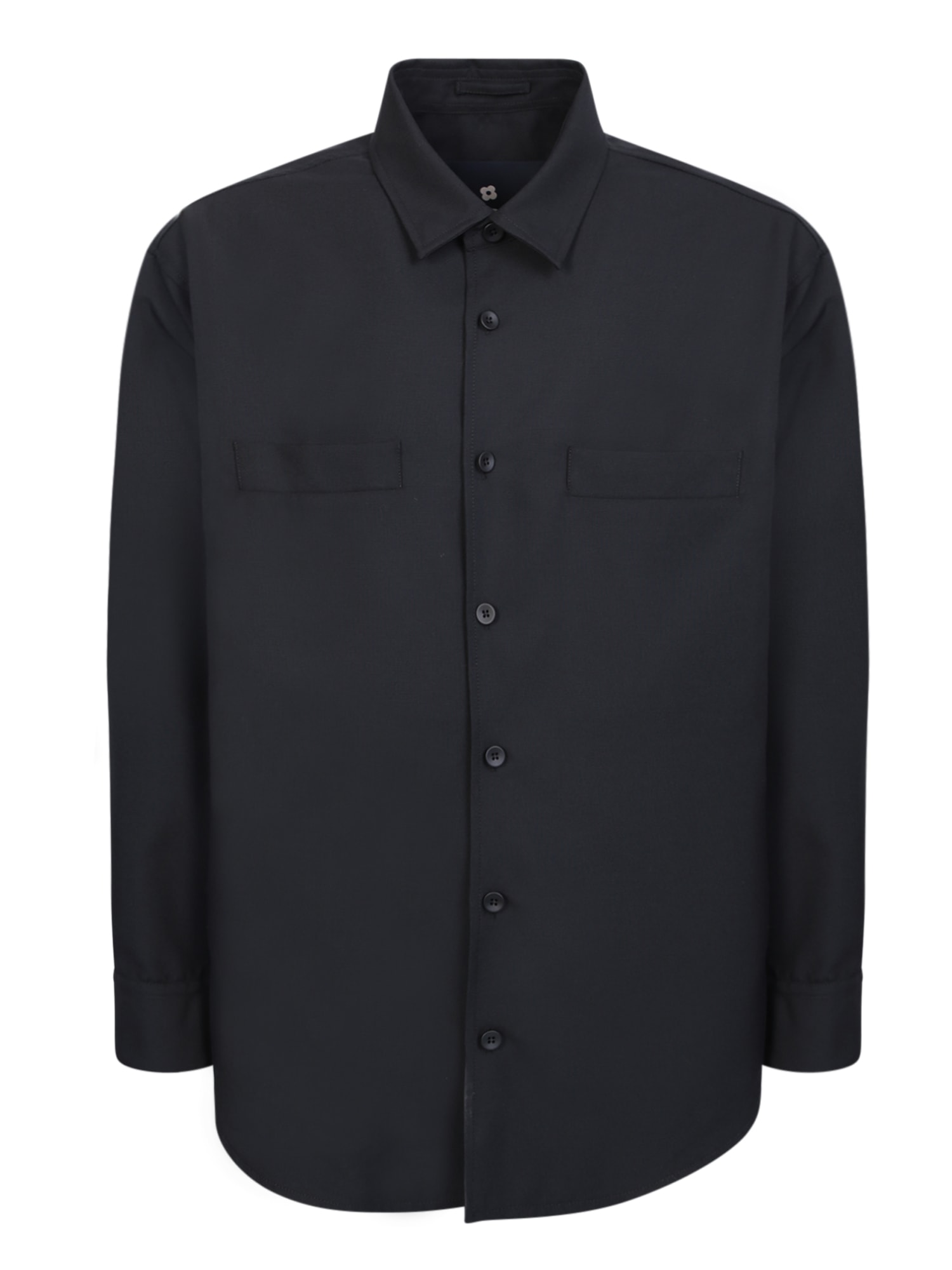 Shop Lardini Black Relaxed Shirt