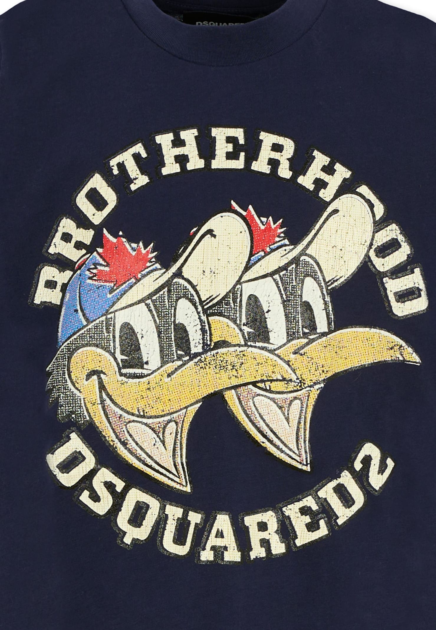 Dsquared2 Brotherhood Duck Graphic T-shirt In Blue