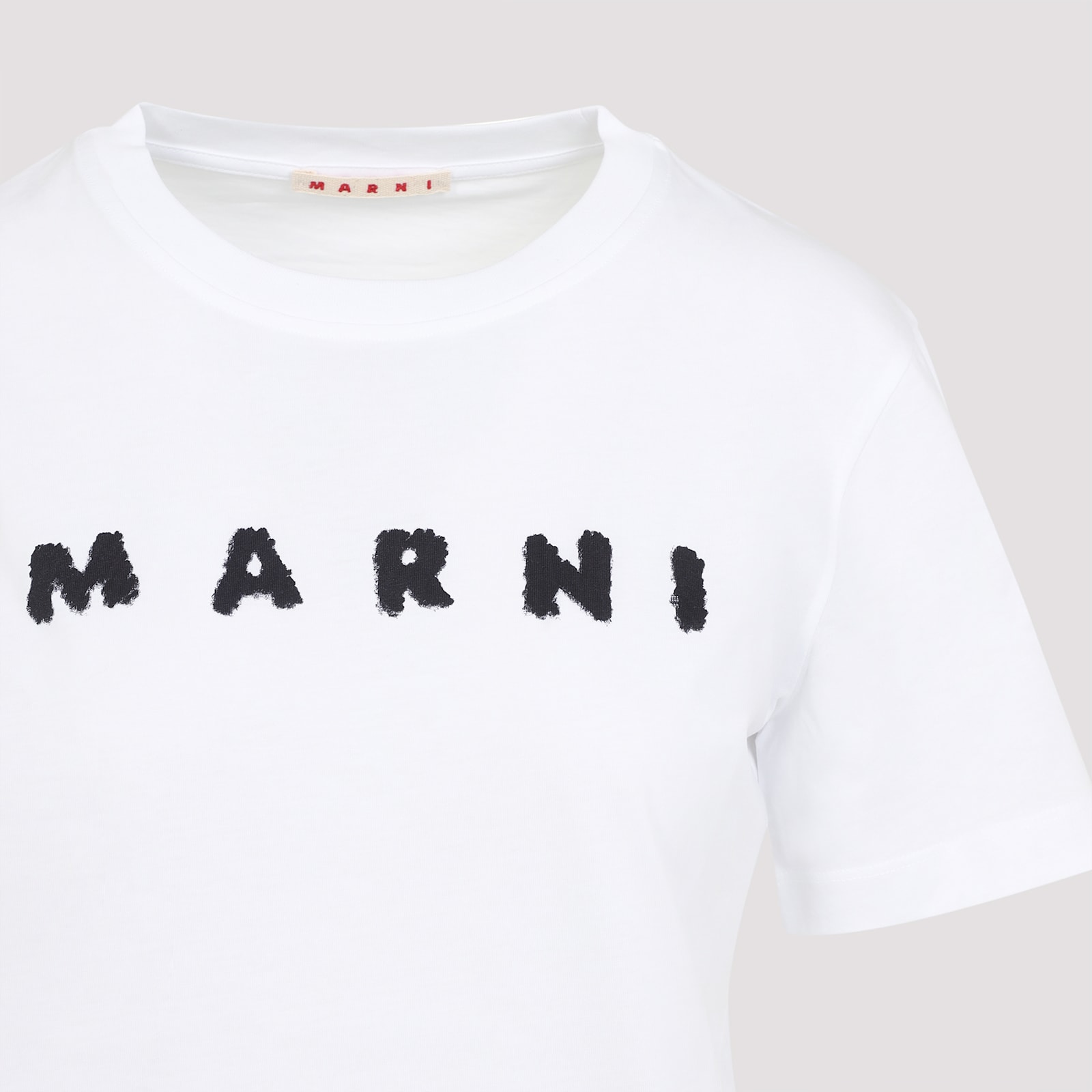 Marni Logo Short-sleeved T-shirt In White