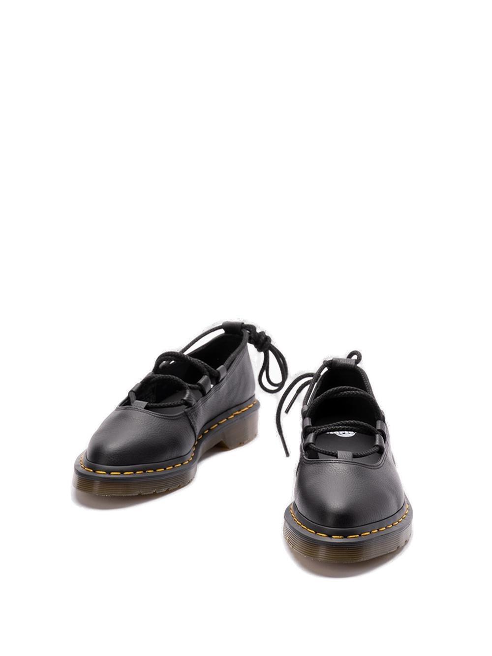 Dr. Martens Elphie Leather Ballet Flat Women In Black
