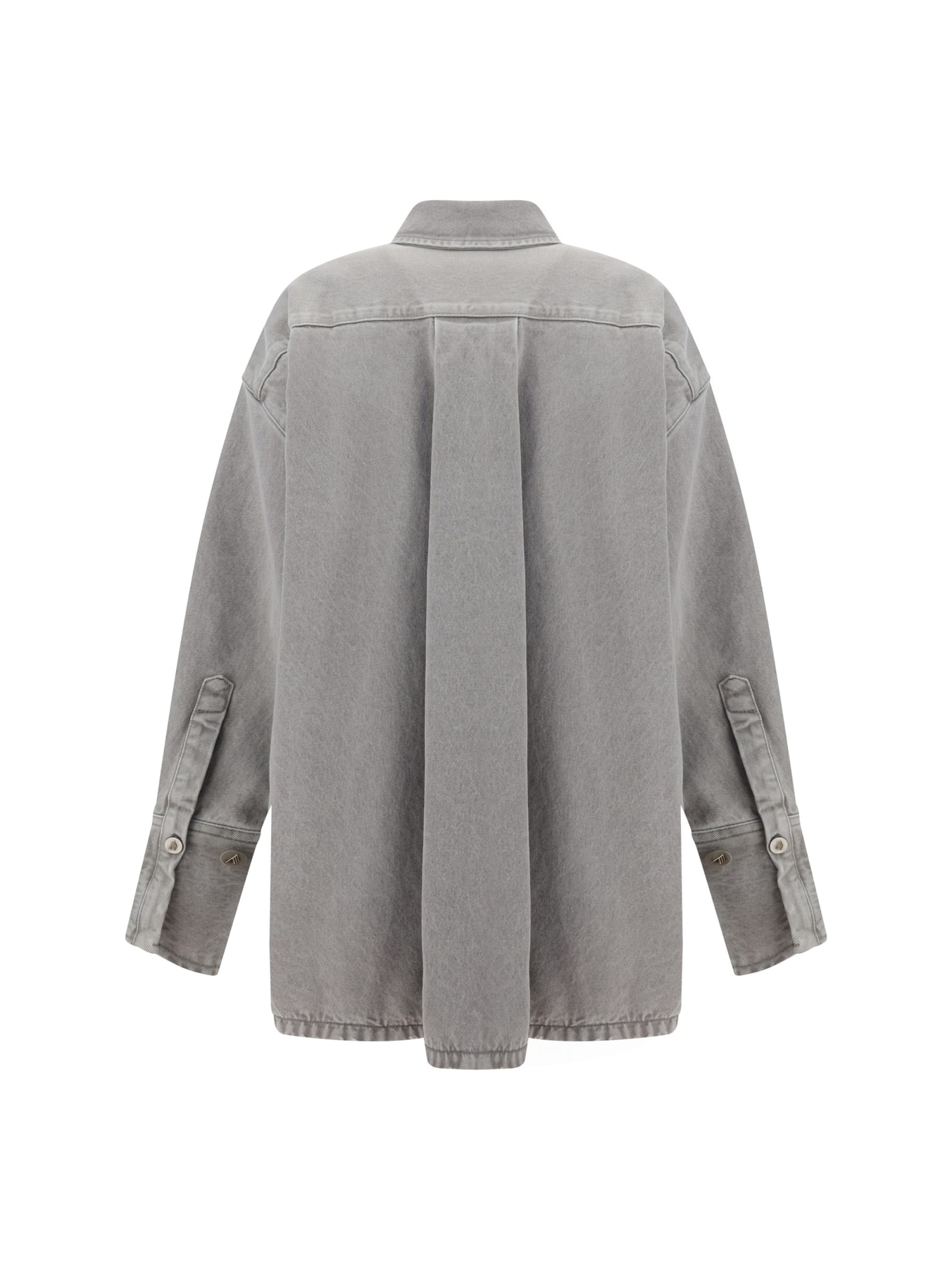 Shop Attico Short Coat In Grey