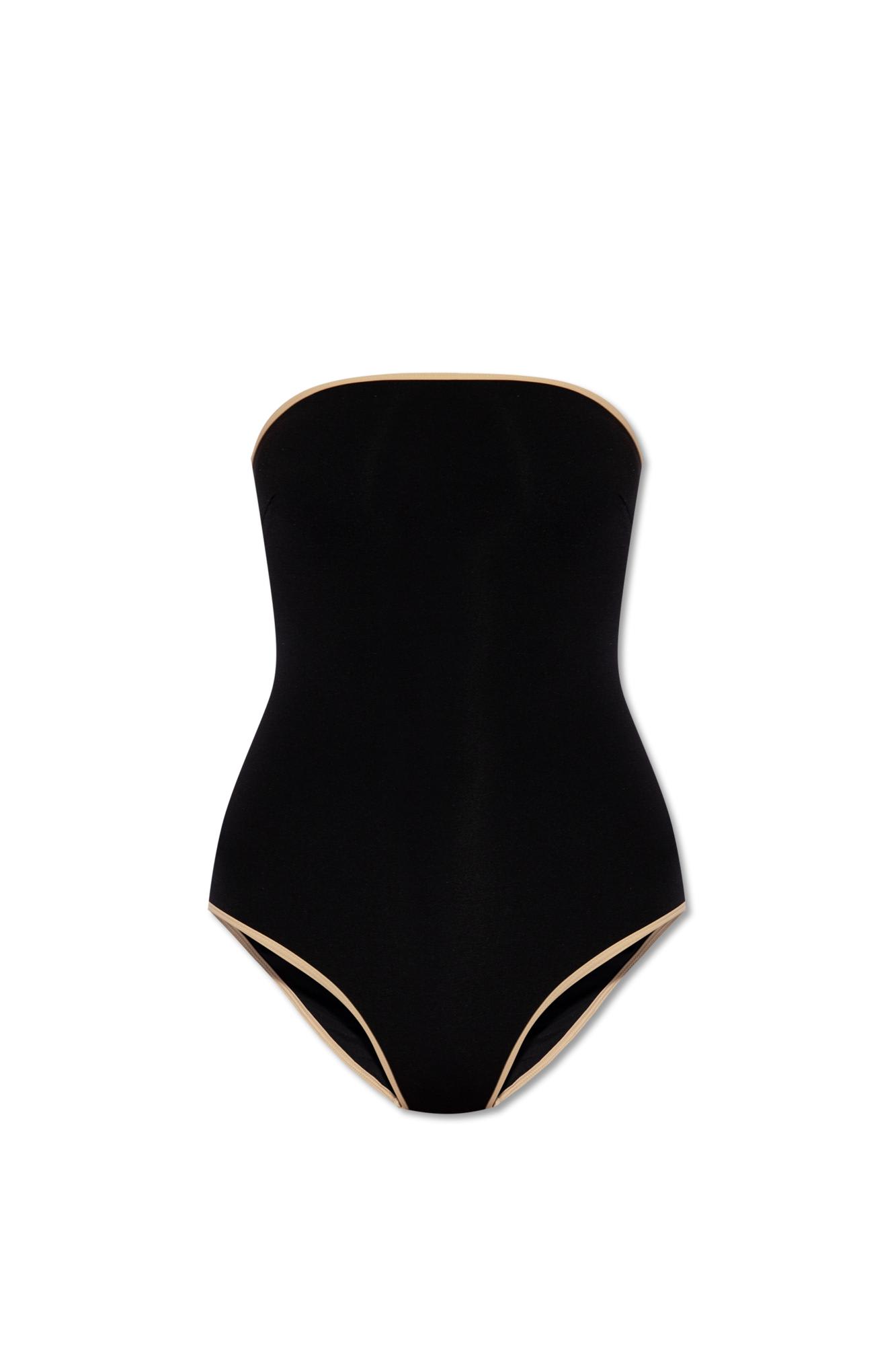 Shop Totême Toteme One-piece Swimsuit In Black