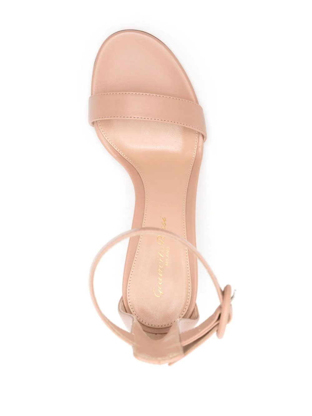 Shop Gianvito Rossi Portofino 85 Sandals In Nude Leather In Pink