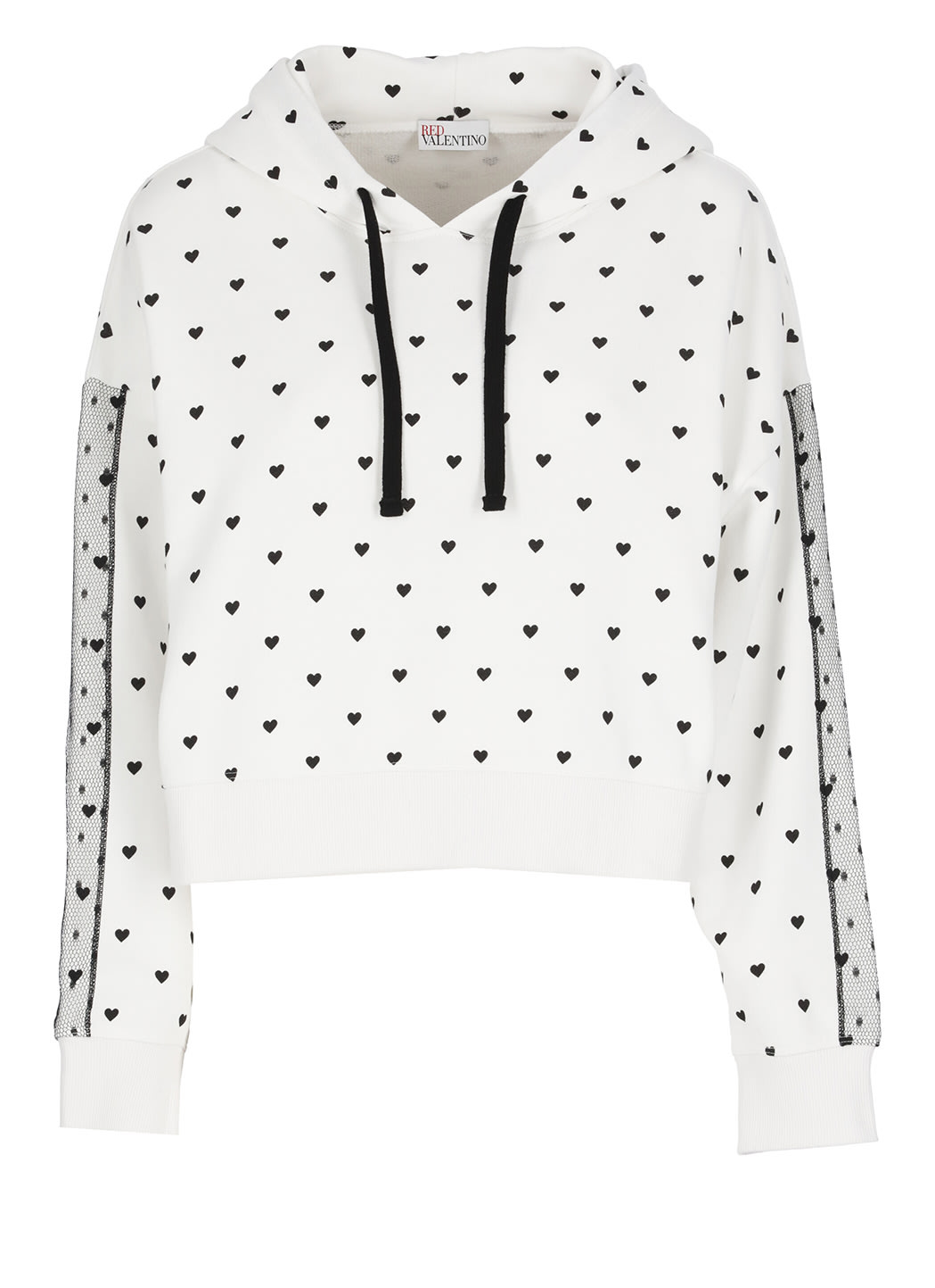 RED VALENTINO CROPPED HOODIE