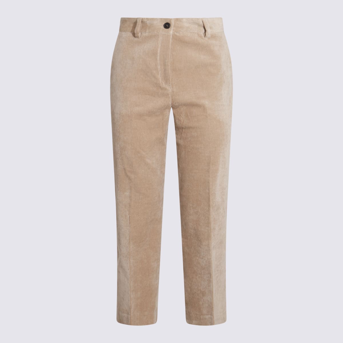 Beige Cotton Pants