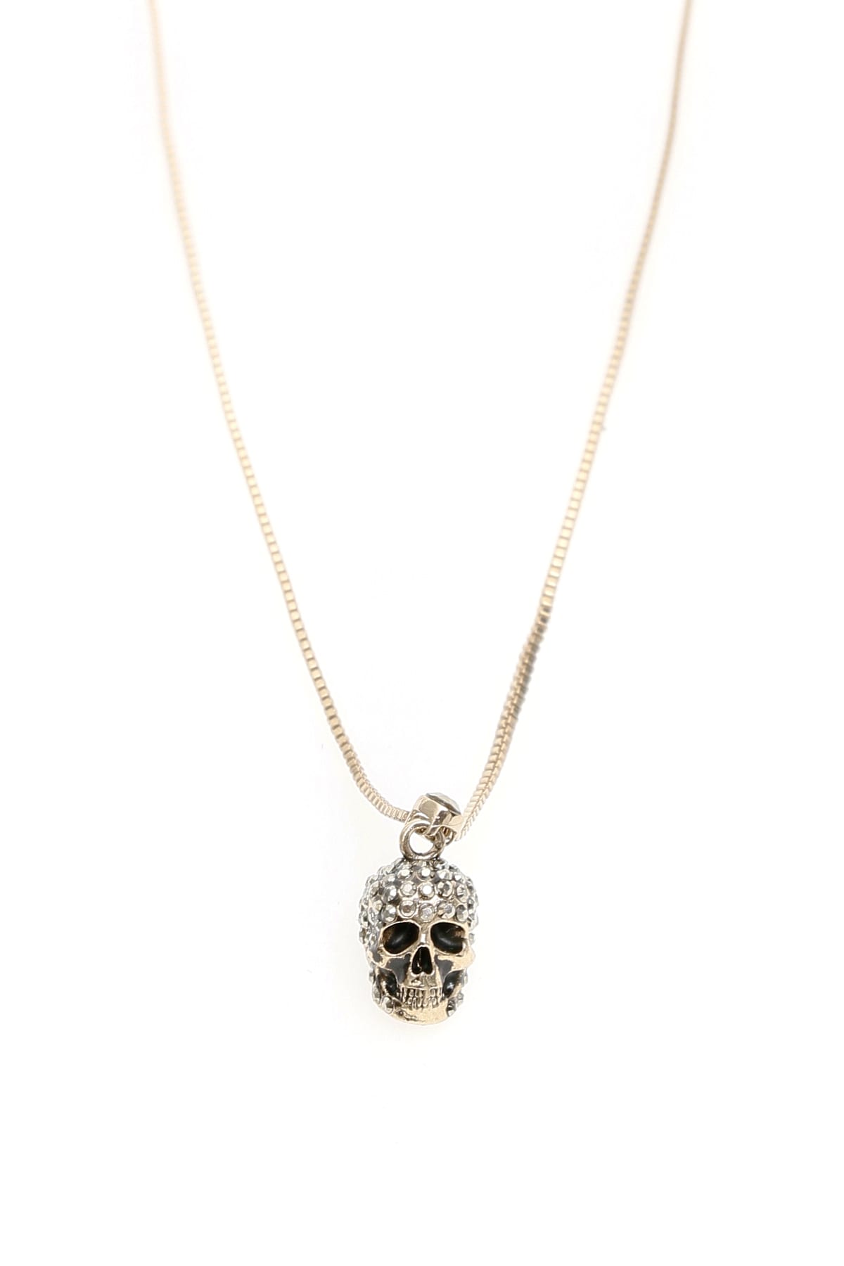 Alexander McQueen Pave Skull Necklace