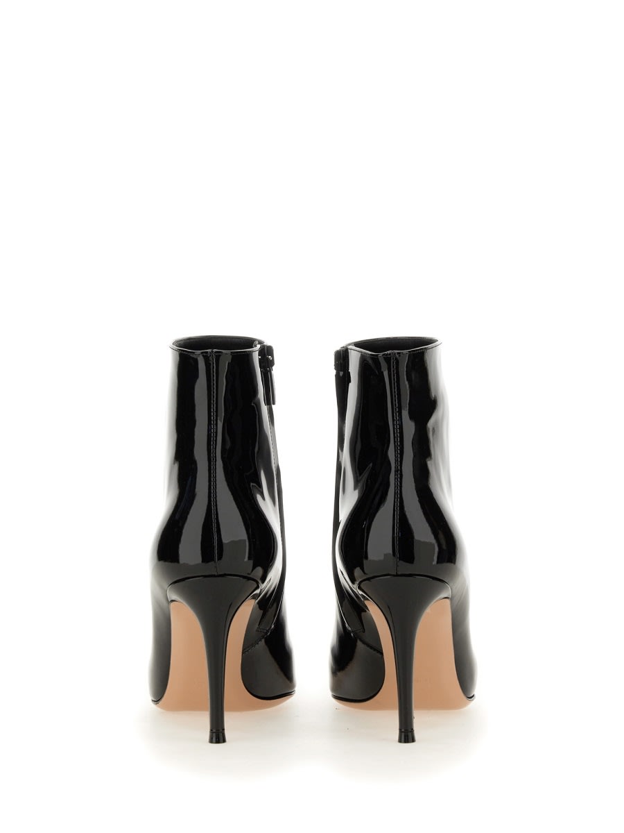 Shop Gianvito Rossi Patent Leather Ankle Boot In Black