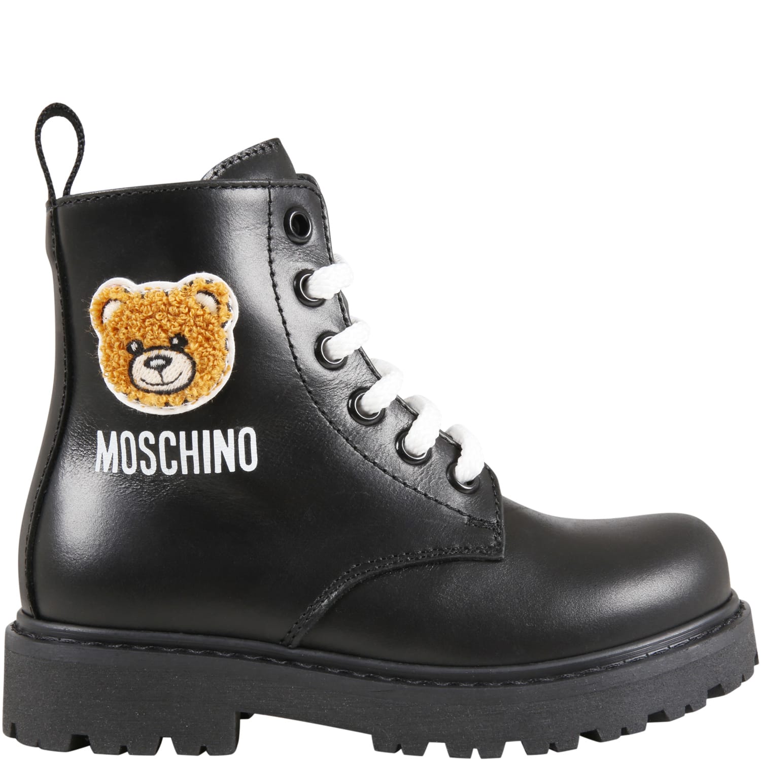 Moschino Black Boots For Kids