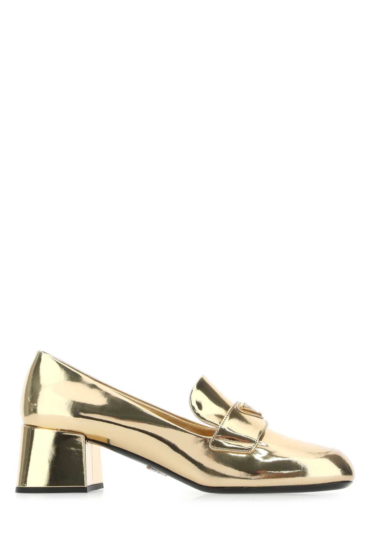 Gold Leather Pumps