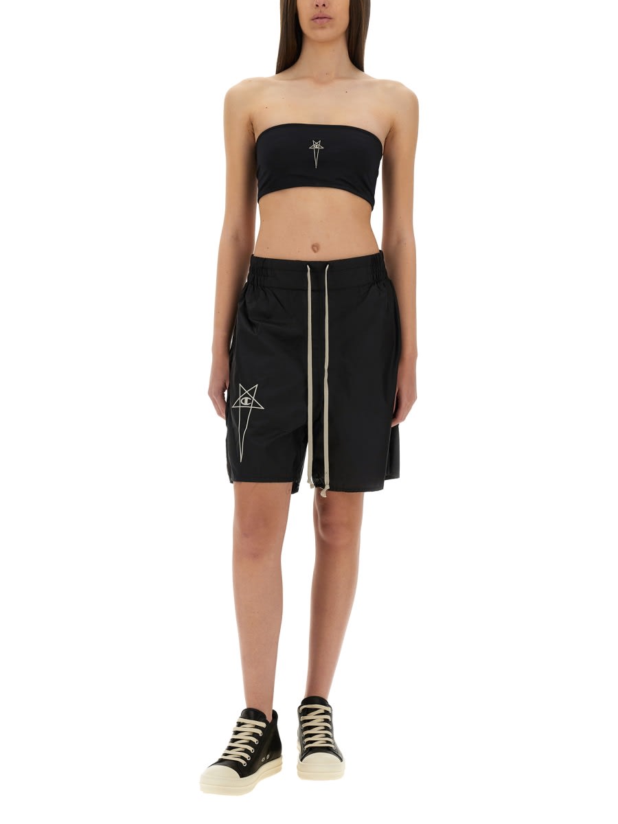 Rick Owens X Champion Shorts With Logo
