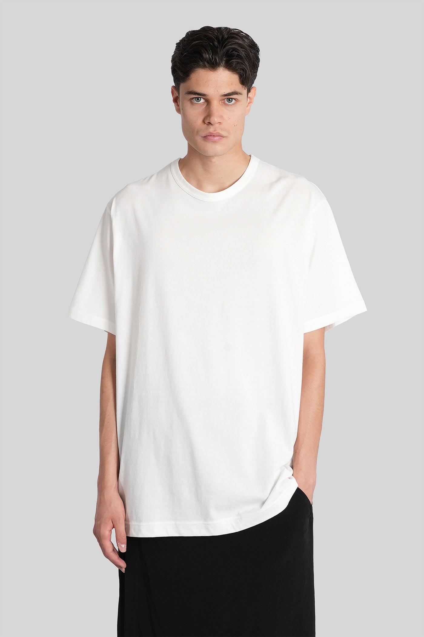 Yohji Yamamoto T-shirt In White Cotton In White