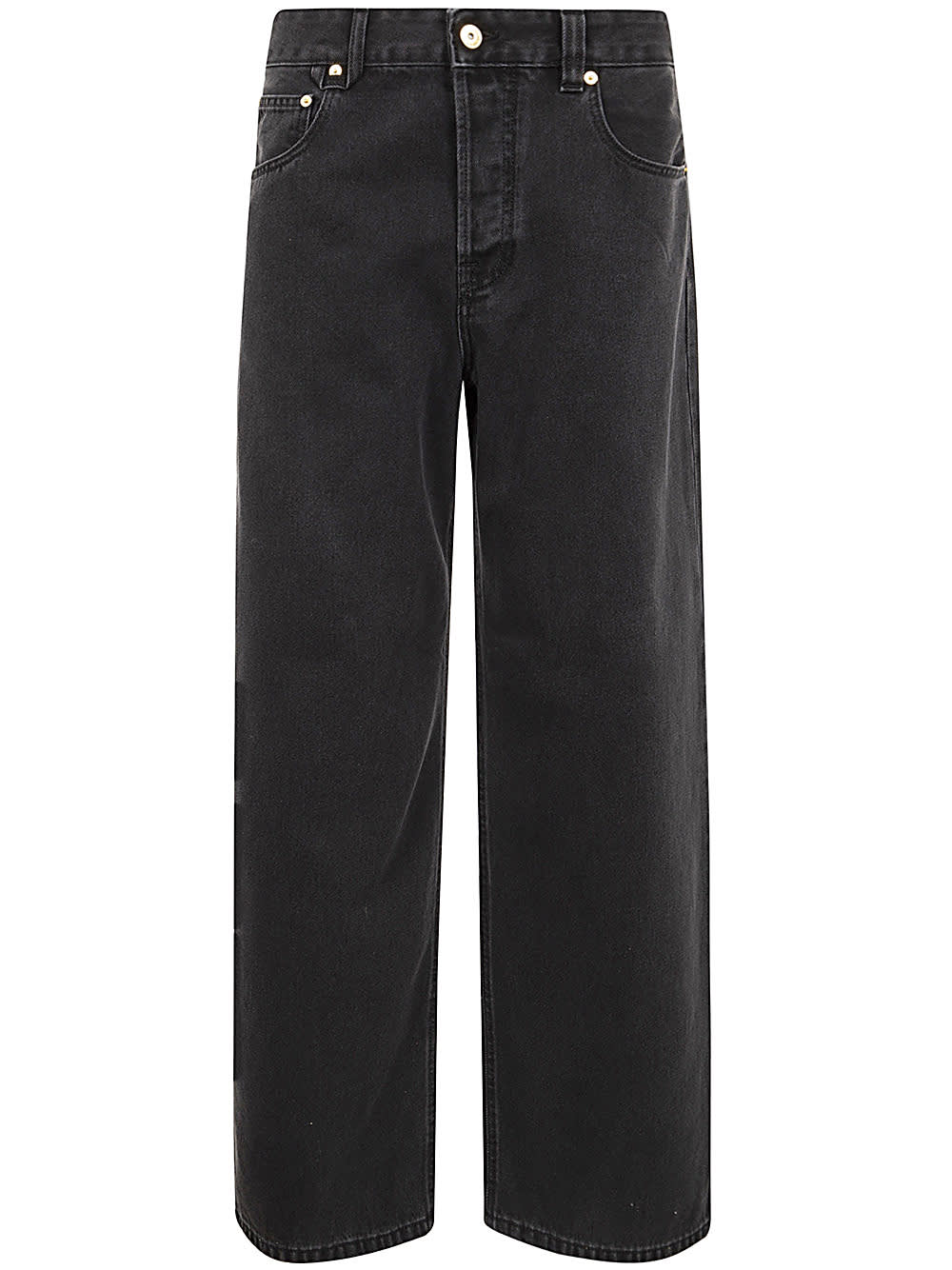 Shop Jacquemus Le De-nîmes Large Wide Leg Jeans In Black