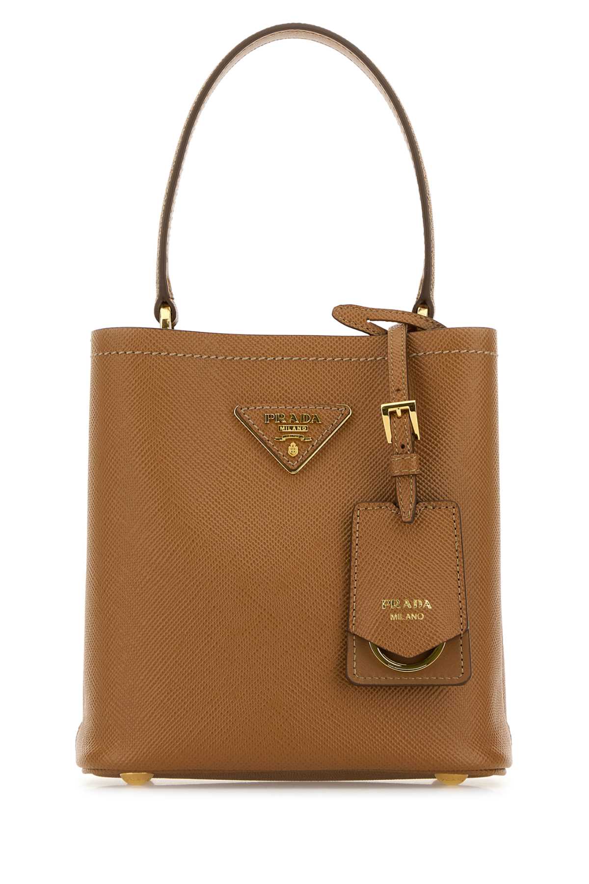 Caramel Leather Small Panier Handbag