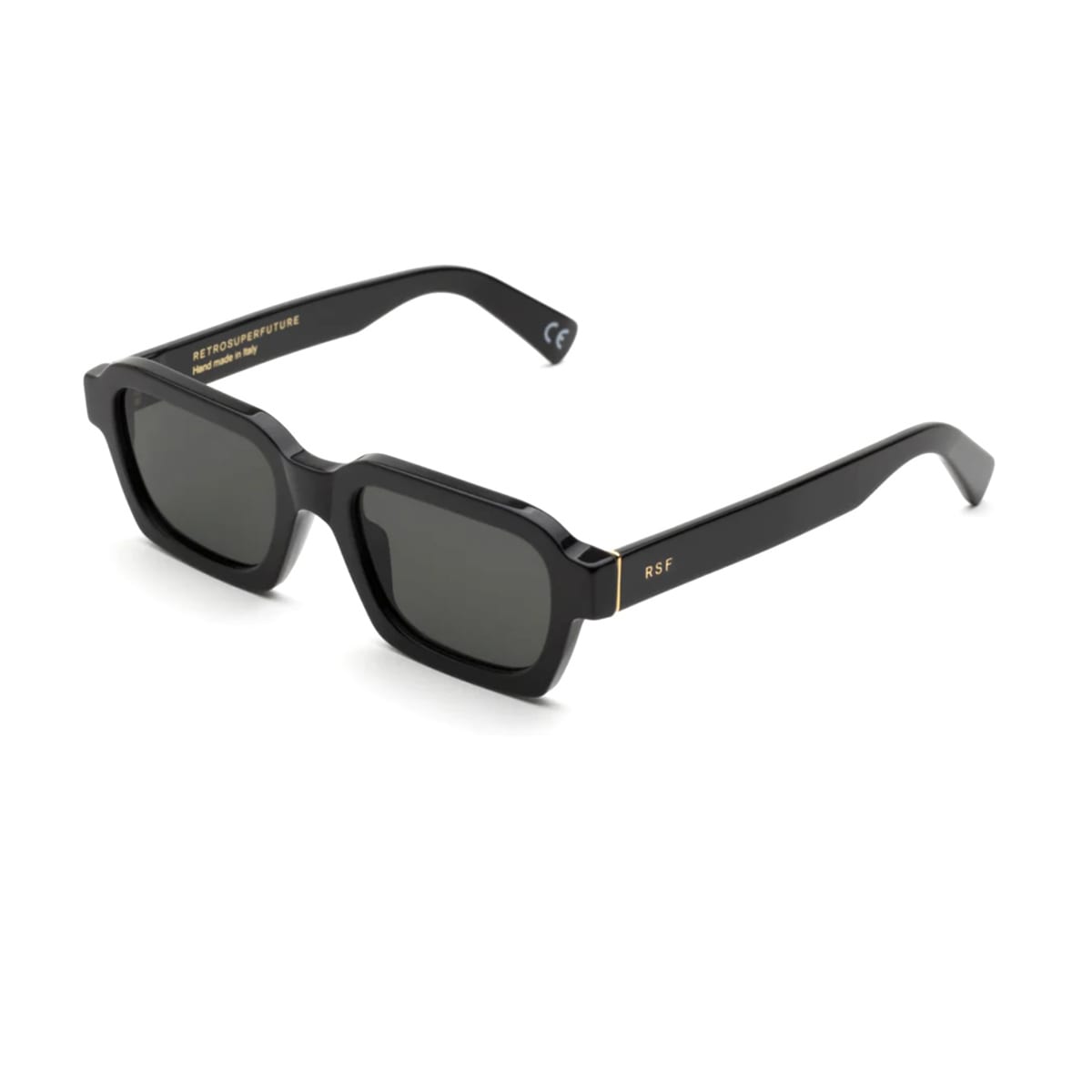 Shop Retrosuperfuture Caro Black Sunglasses In Nero