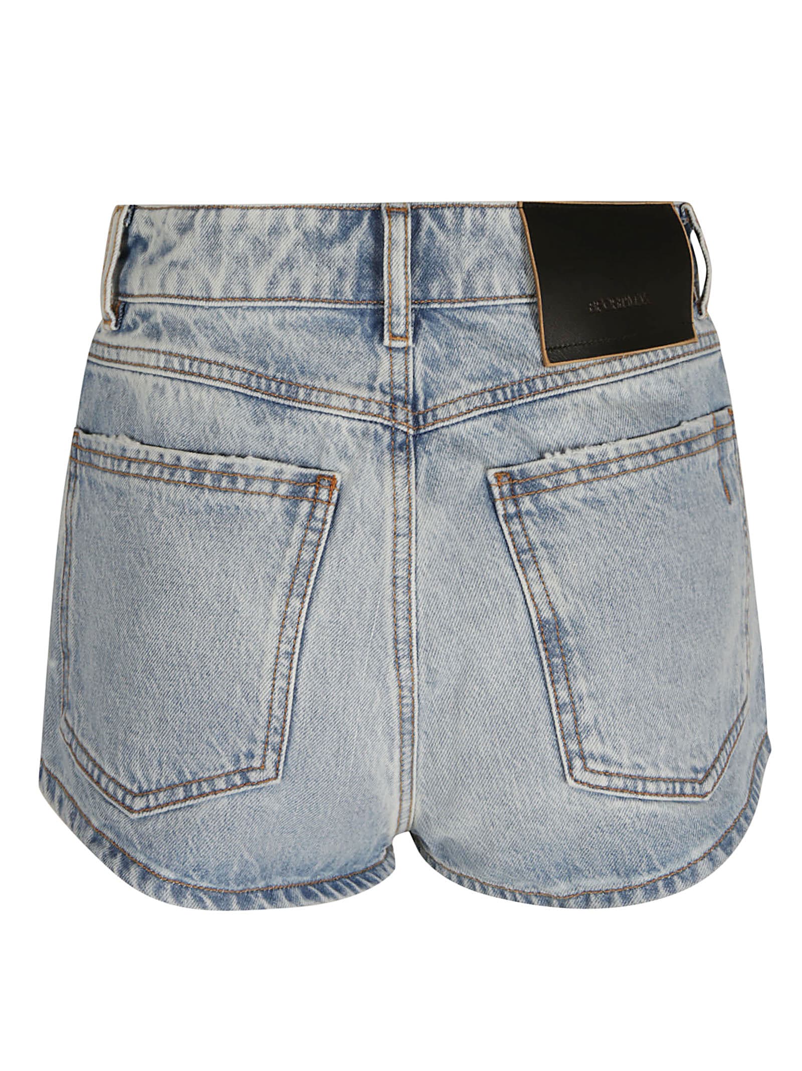 Shop Sportmax Chicca Jeans Shorts In Blue