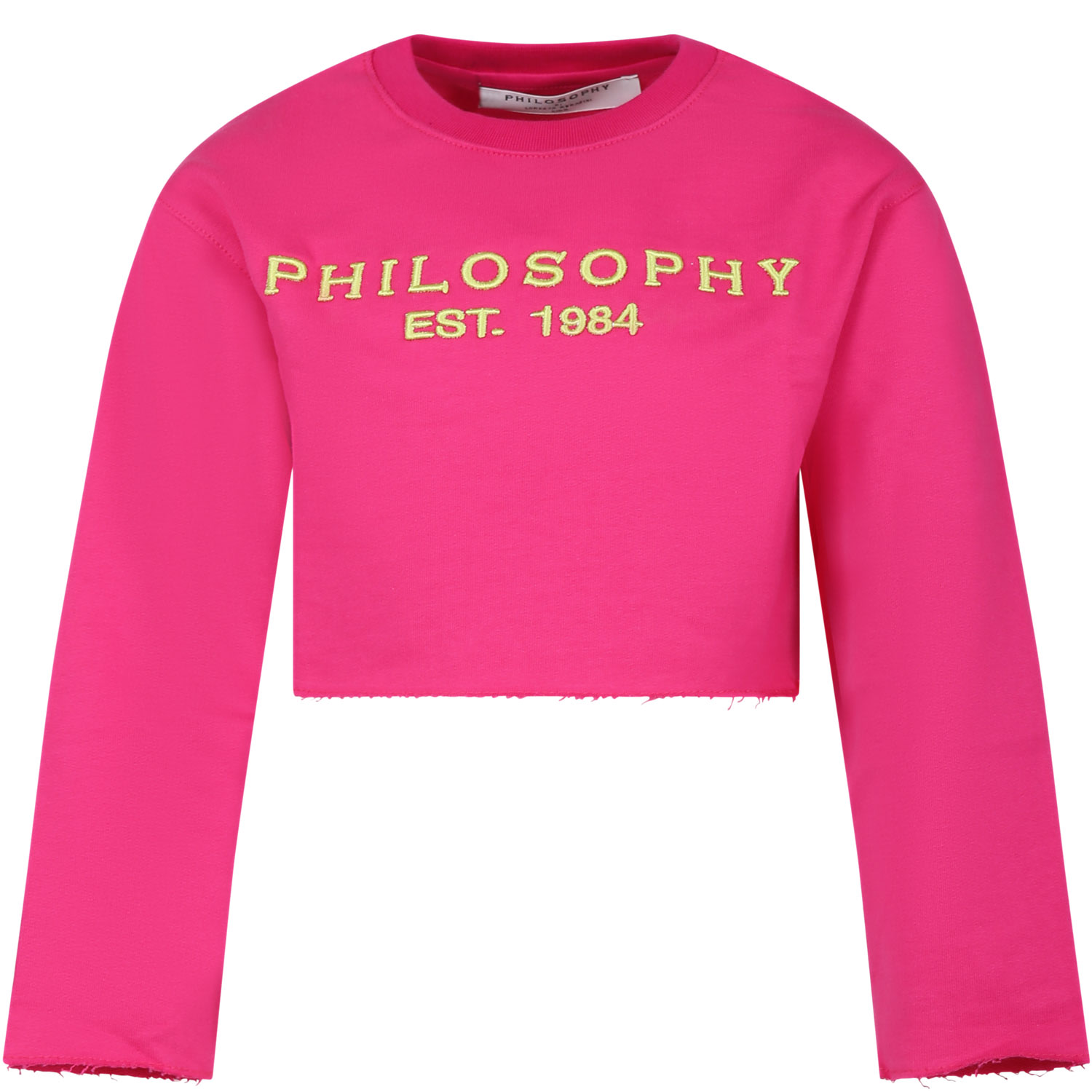 Shop Philosophy Di Lorenzo Serafini Fuchsia T-shirt For Girl With Logo