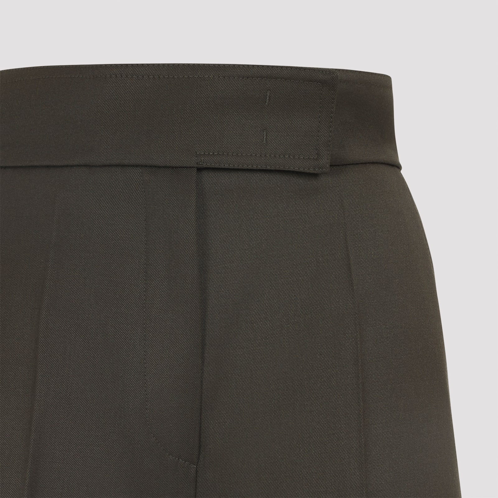 Max Mara Wide Leg Trousers Pleated Front In Green