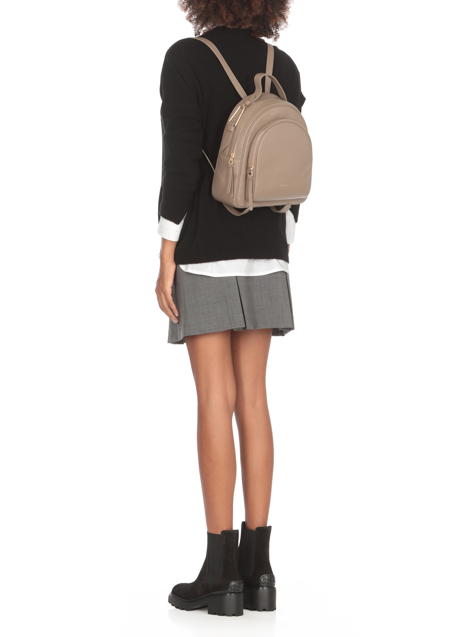 Shop Coccinelle Malory Medium Backpack In Grey