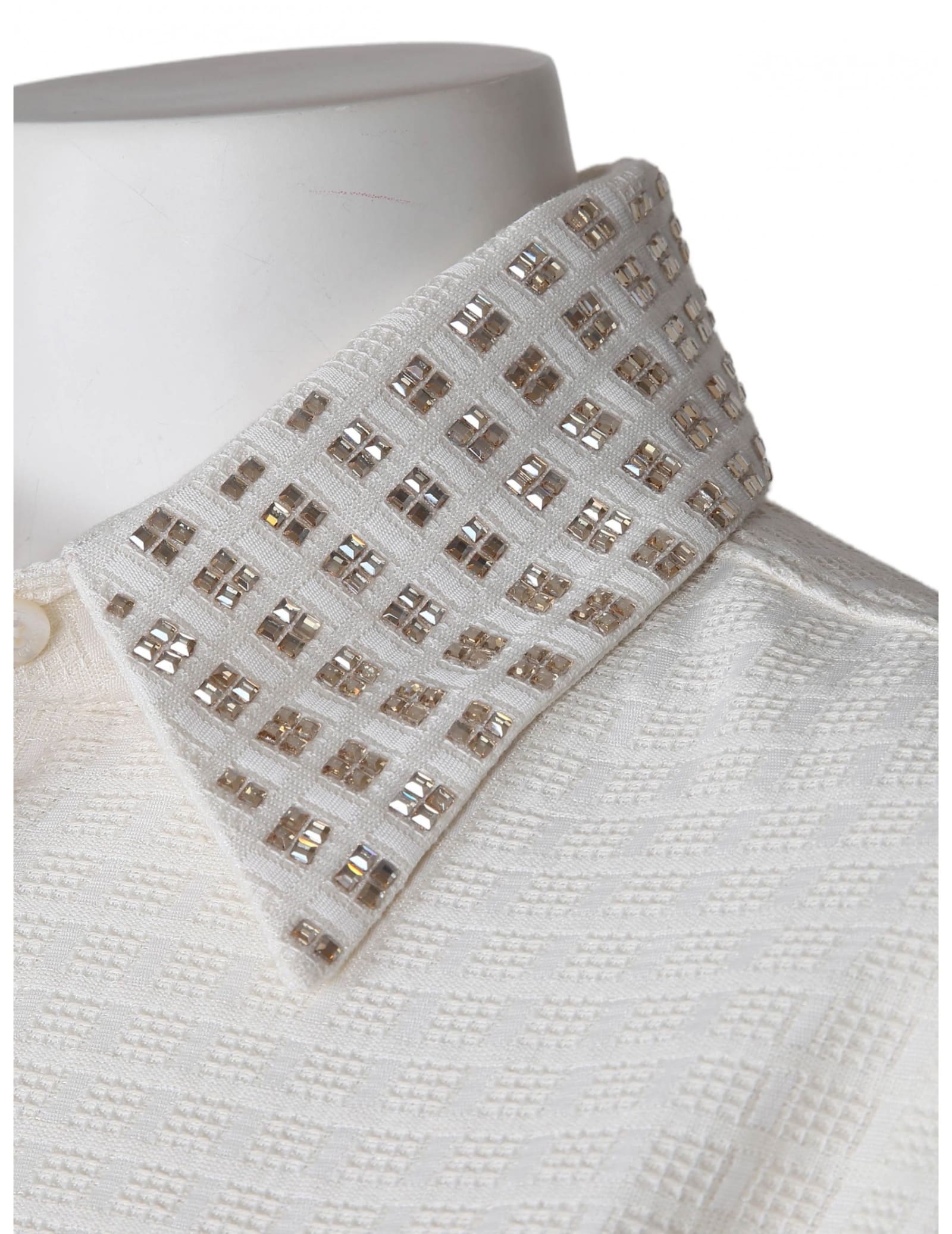 Shop Golden Goose Regular Cotton Shirt With 3d Check Print In Papyrus