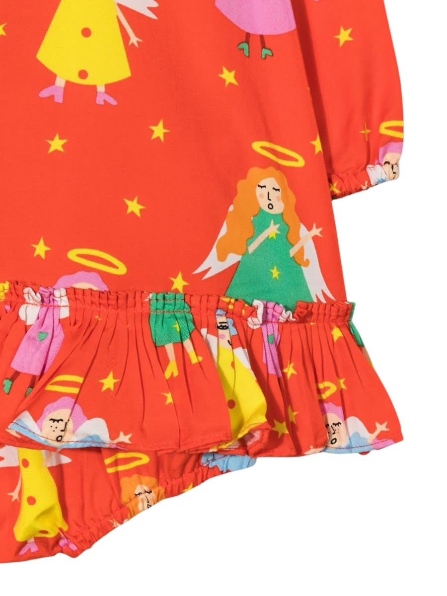 Shop Stella Mccartney M/l Dress With Little Angels Coulottes In Multicolour