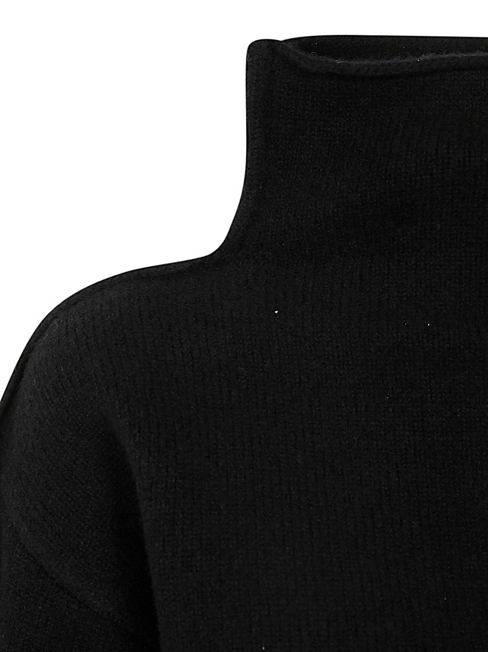 Shop Marni Turtleneck Cropped Jumper In Black