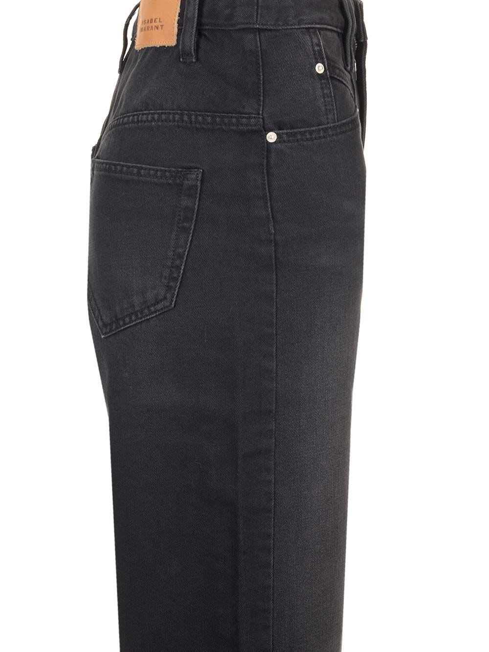 Isabel Marant Lemony High-waisted Jeans In Black