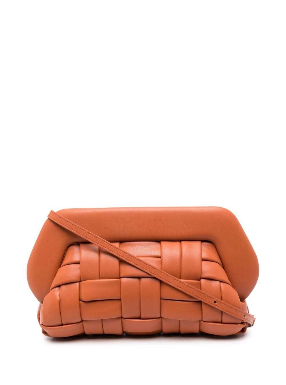 THEMOIRè Orange Woven Vegan Leather Handbag