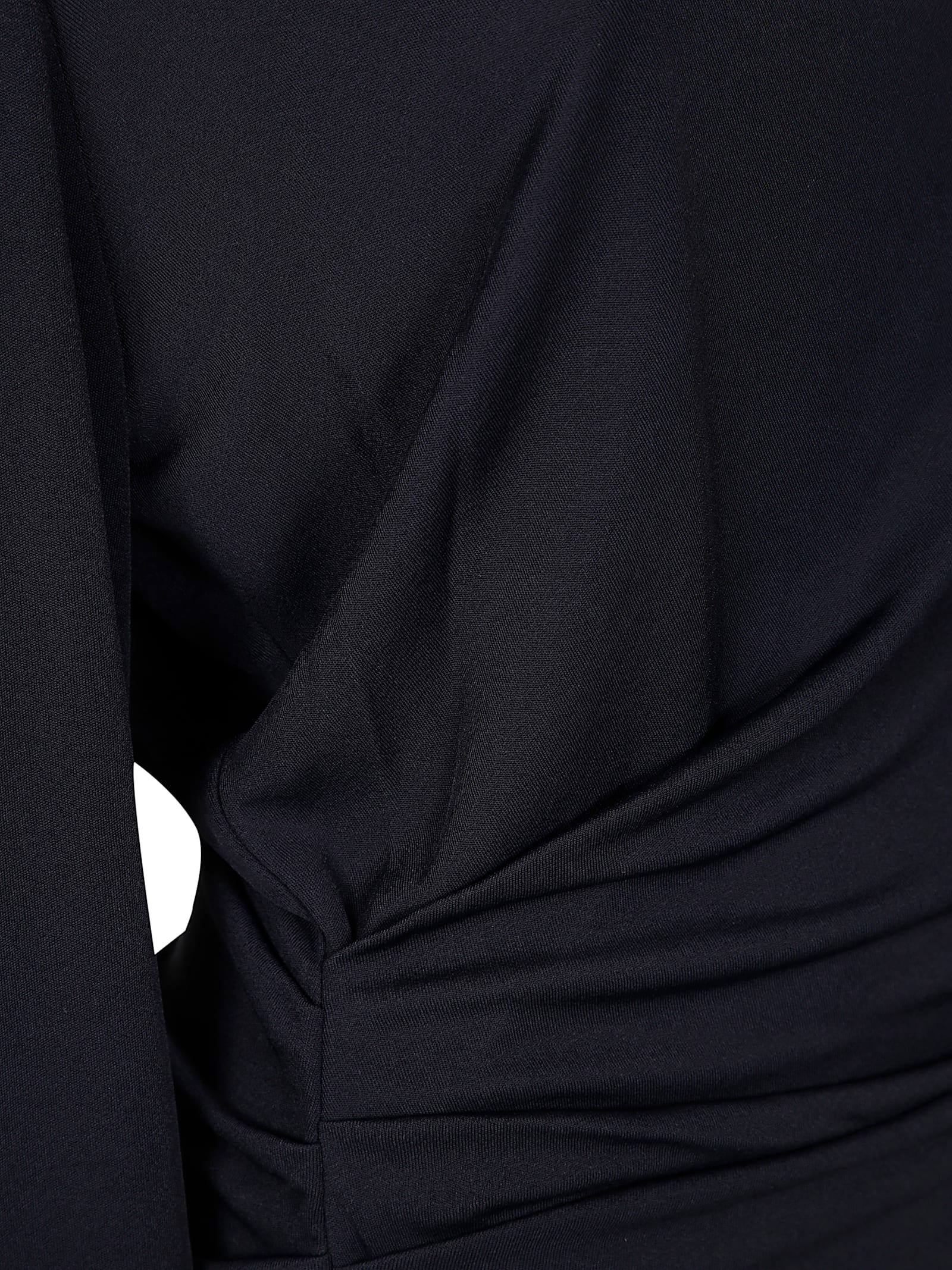 Jacquemus Le Haut Croisiere Draped L/s Top In Black