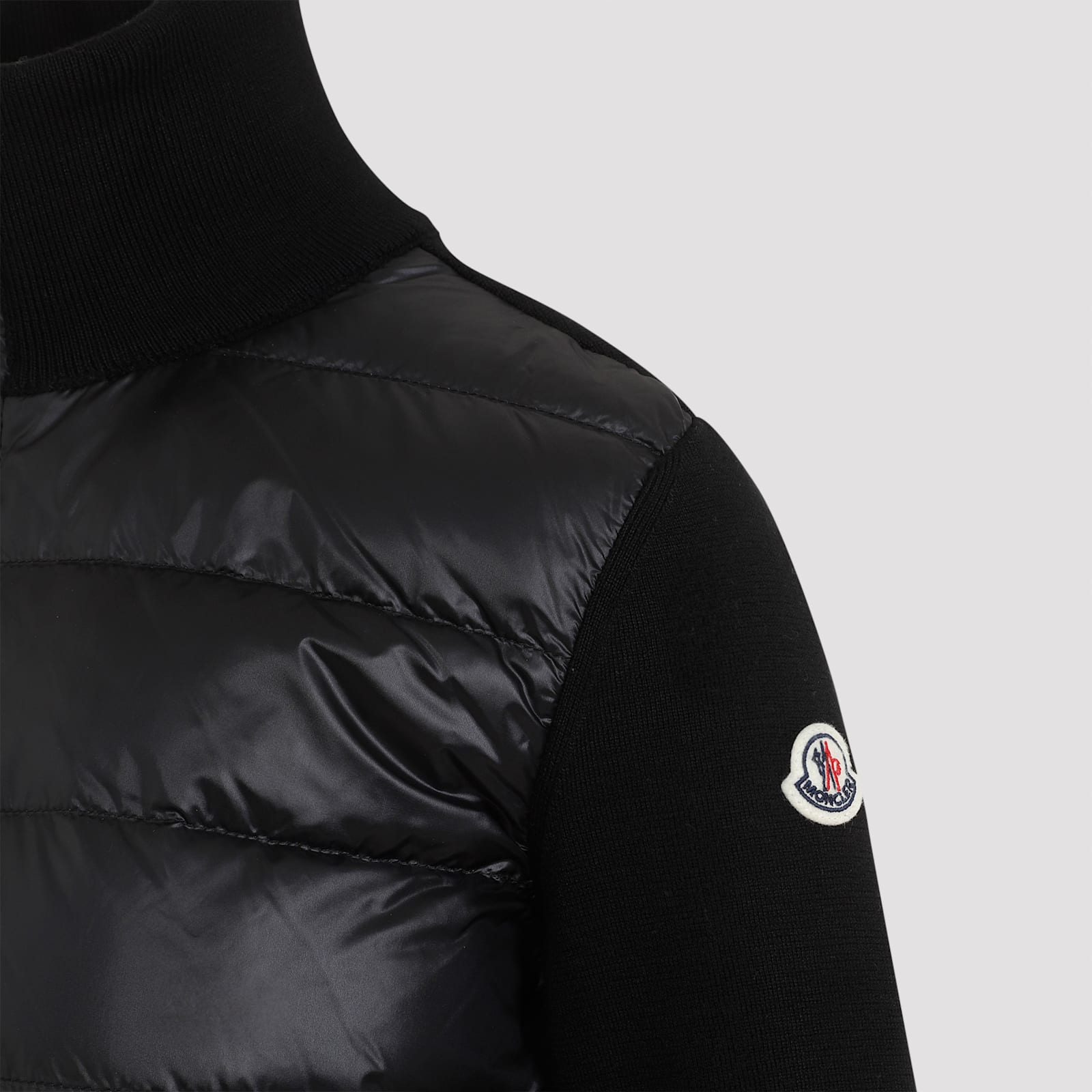 Shop Moncler Cardigan Tricot In Black