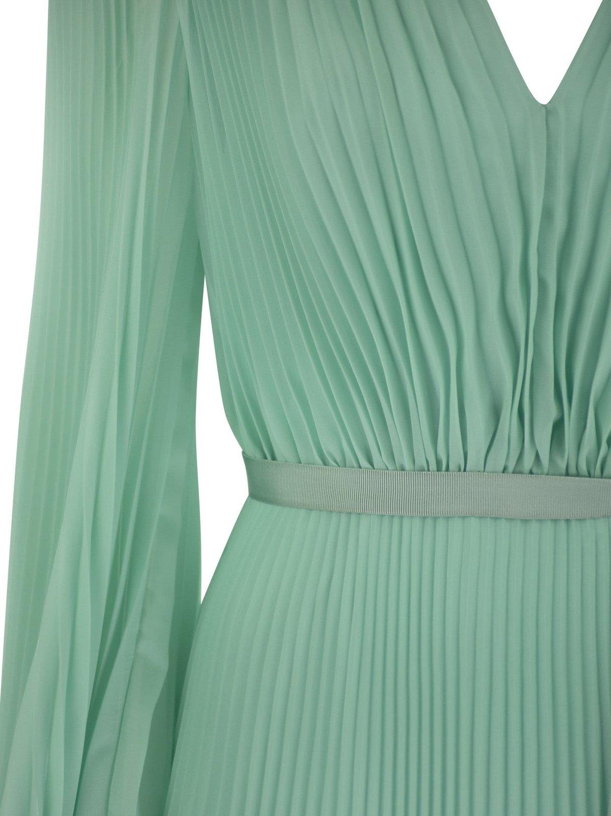 Shop Max Mara Visita Dress In Green