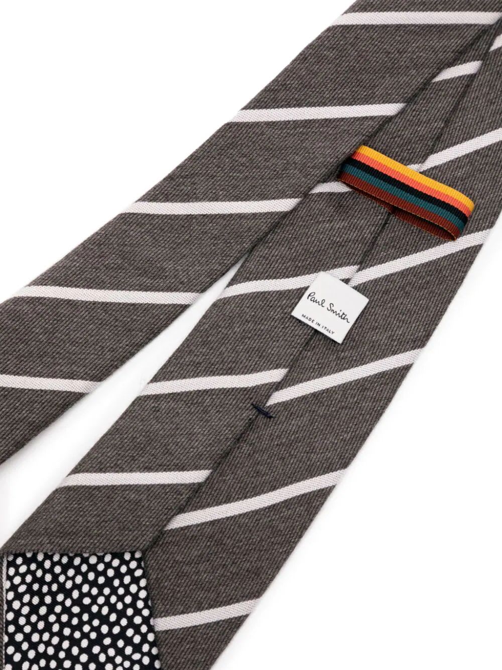 Shop Paul Smith Men Tie With Stripe In Taupe