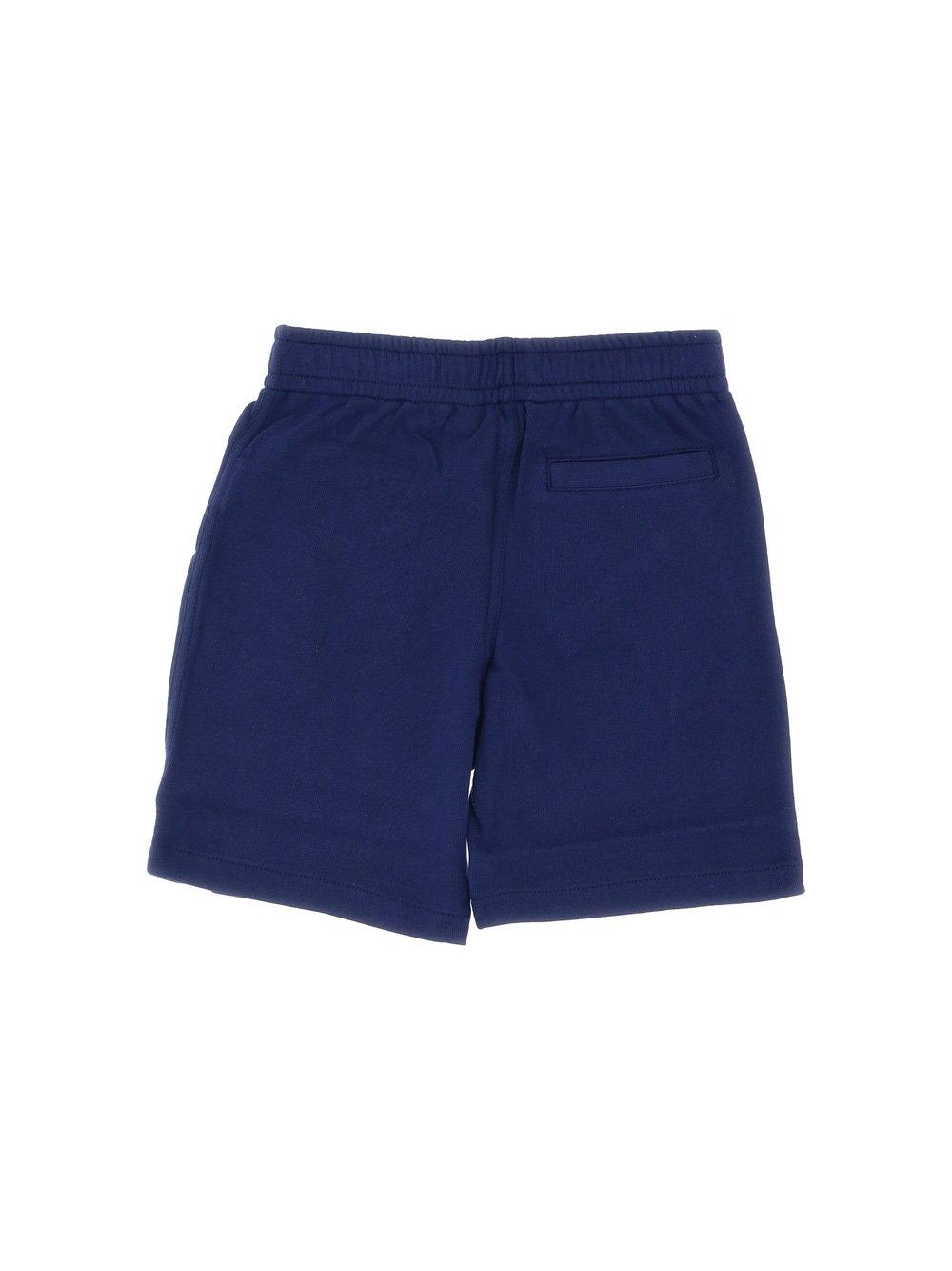 Shop Polo Ralph Lauren Logo Embroidered Elasticated Waist Shorts In Blue